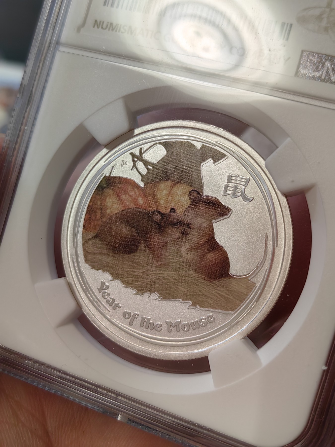 橡树集藏-006场 海纳百川 ngc-Ms69 2008年澳大利亚鼠年纪念币 非常值得纪念的年份 已故伊丽莎白女王余辉