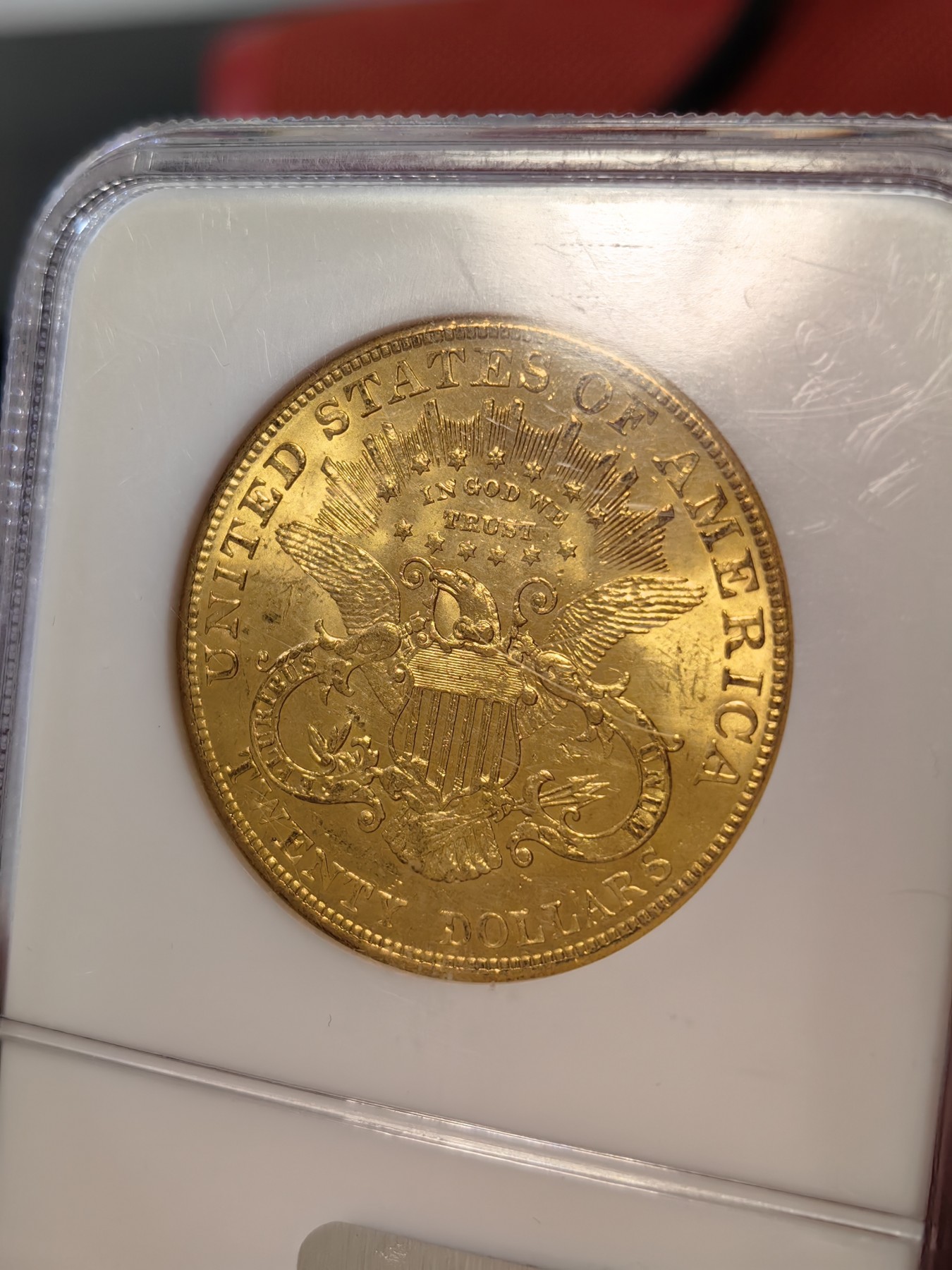 橡树集藏-006场 海纳百川 ngc-ms63 1904年美国20美元大金币 皇冠头自由女神 早期老盒品质保证 33.436g 900金 金价看多 老金币投资佳品