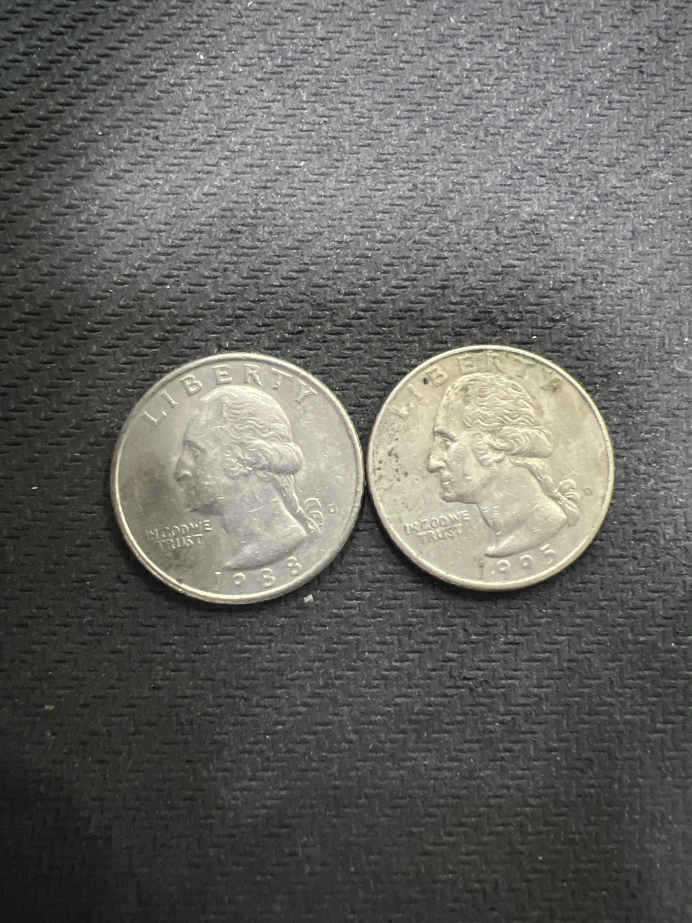 飞翔风筝第三场拍世界纸币银币硬币 美元25美分3枚