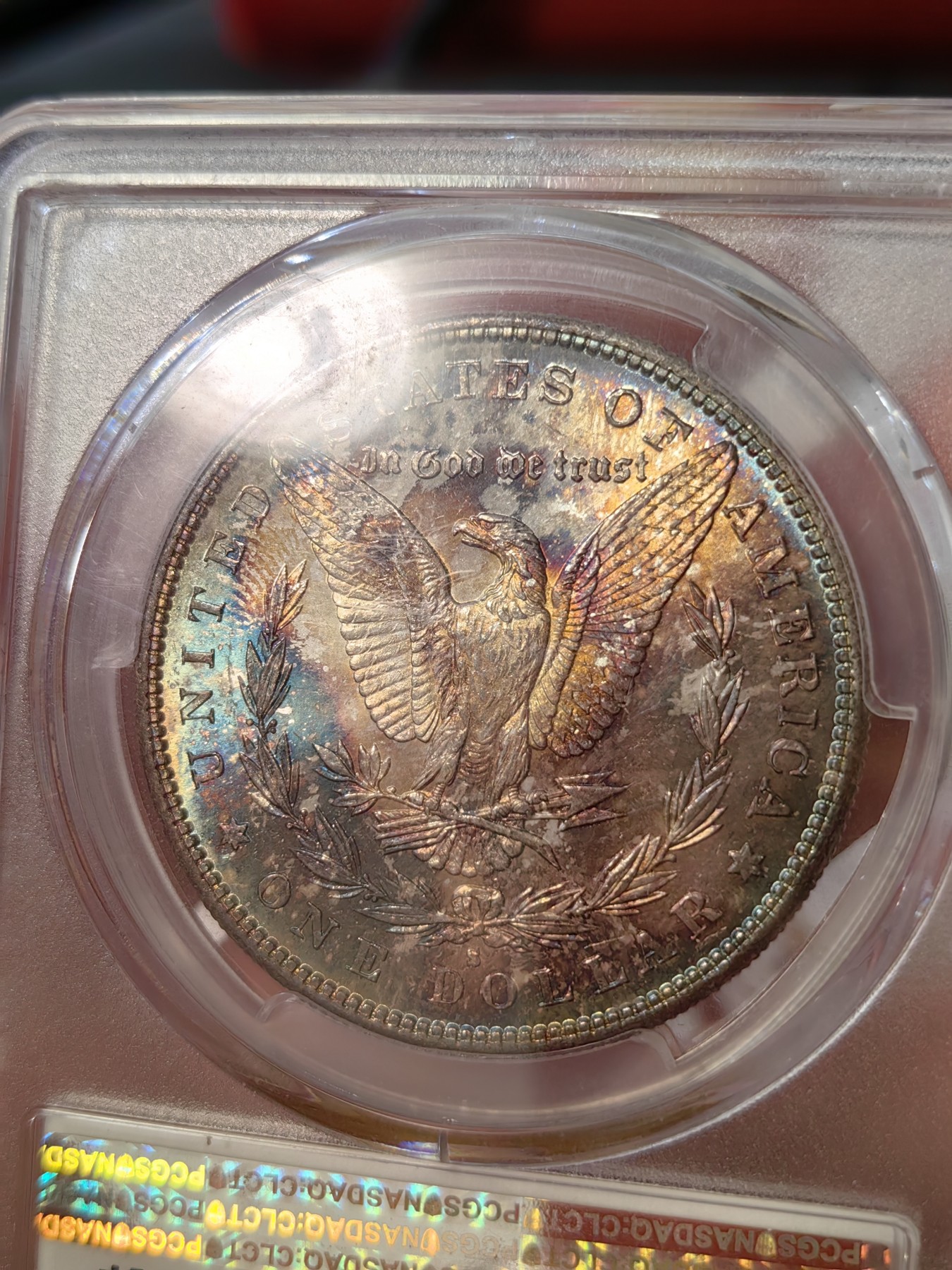 橡树集藏-006场 海纳百川 pcgs-MS66 1881-S 双面彩虹 顶级高分 紫色包浆 底板丝滑 打制锐利 可以自藏的彩虹摩根