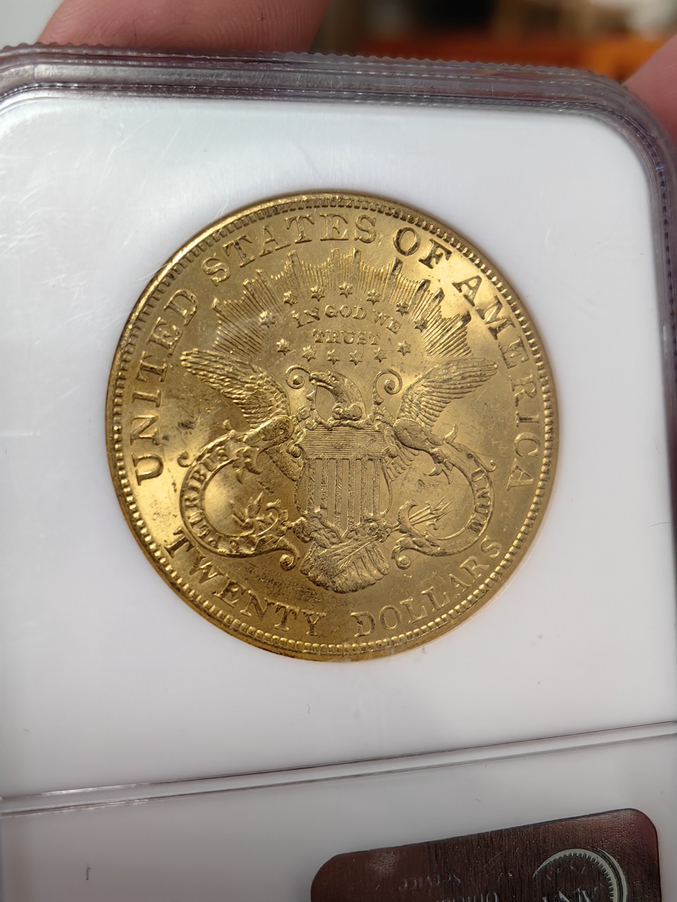 橡树集藏-006场 海纳百川 ngc-ms63 1904年美国20美元大金币 皇冠头自由女神 早期老盒品质保证 33.436g 900金 金价看多 老金币投资佳品