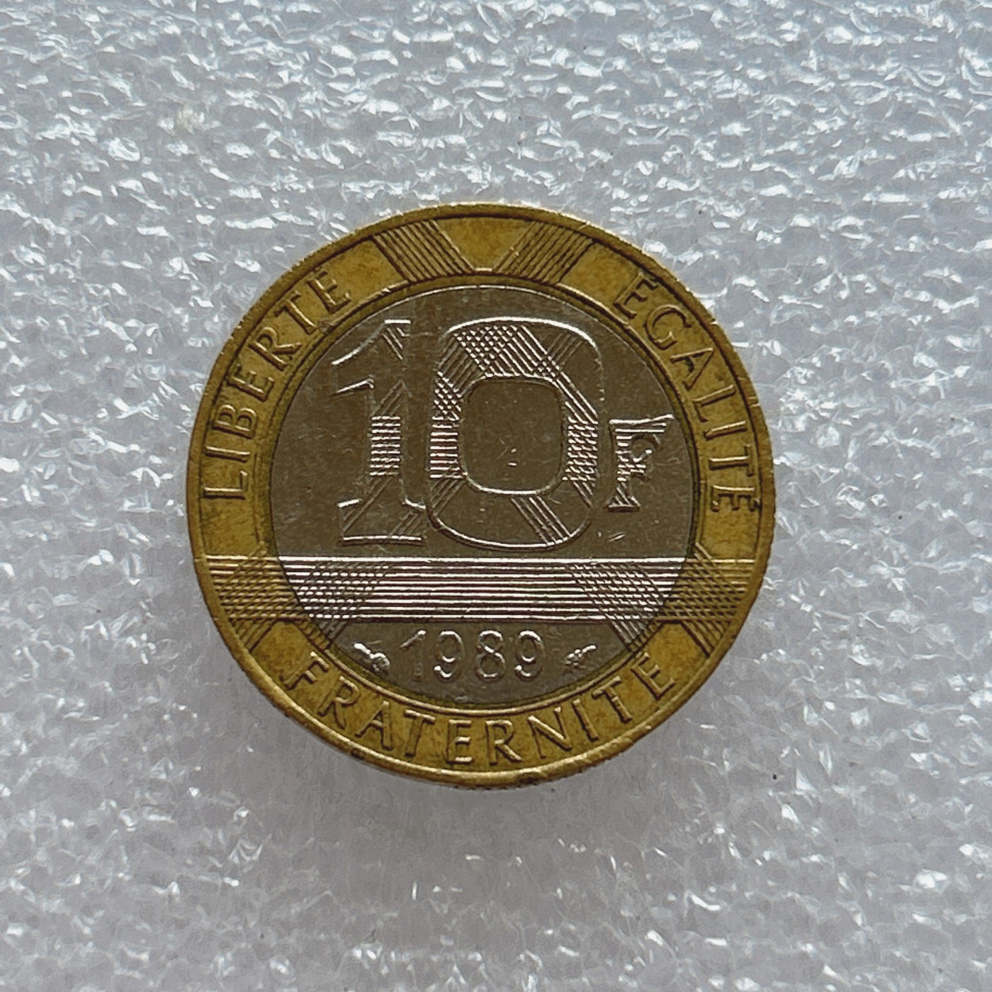 全场一元起拍 世界钱币散币场 第四期 法国1989年10法郎 小天使双色币