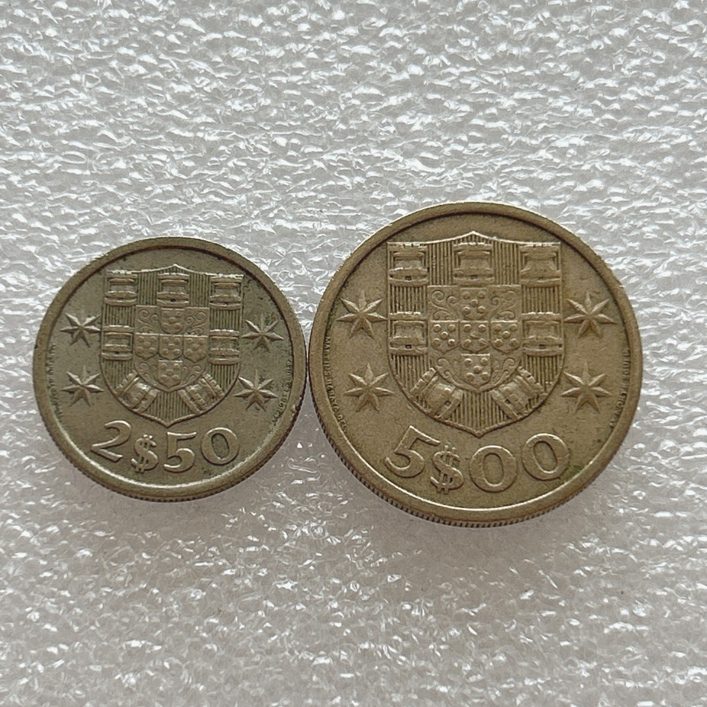 全场一元起拍 世界钱币散币场 第四期 葡萄牙早期（2.5+5）埃斯库多2枚套