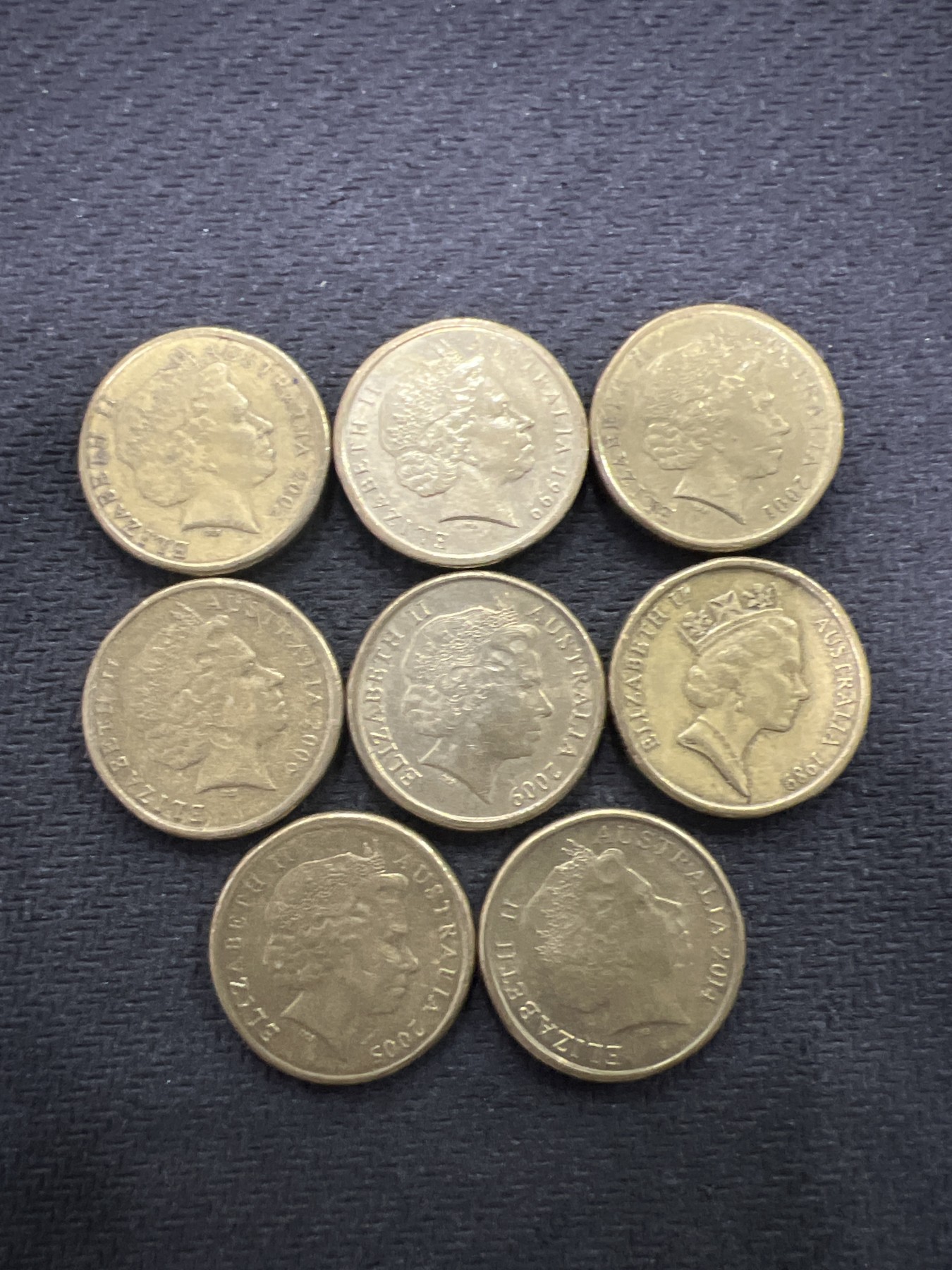 飞翔风筝第三场拍世界纸币银币硬币 澳大利亚2元各个年份