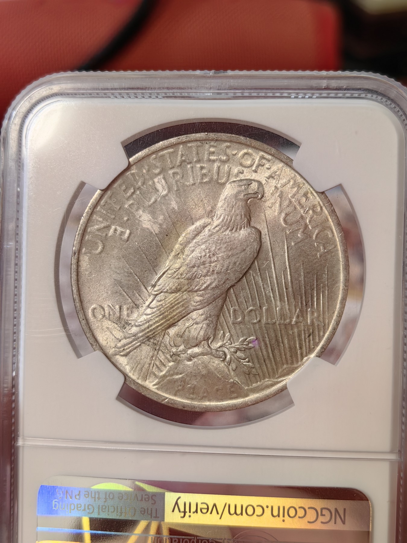 橡树集藏-006场 海纳百川 ngc-MS64  1923年美国和平1美元银币 柔美自由女神 浮雕完好打制佳 顶级车轮霜光