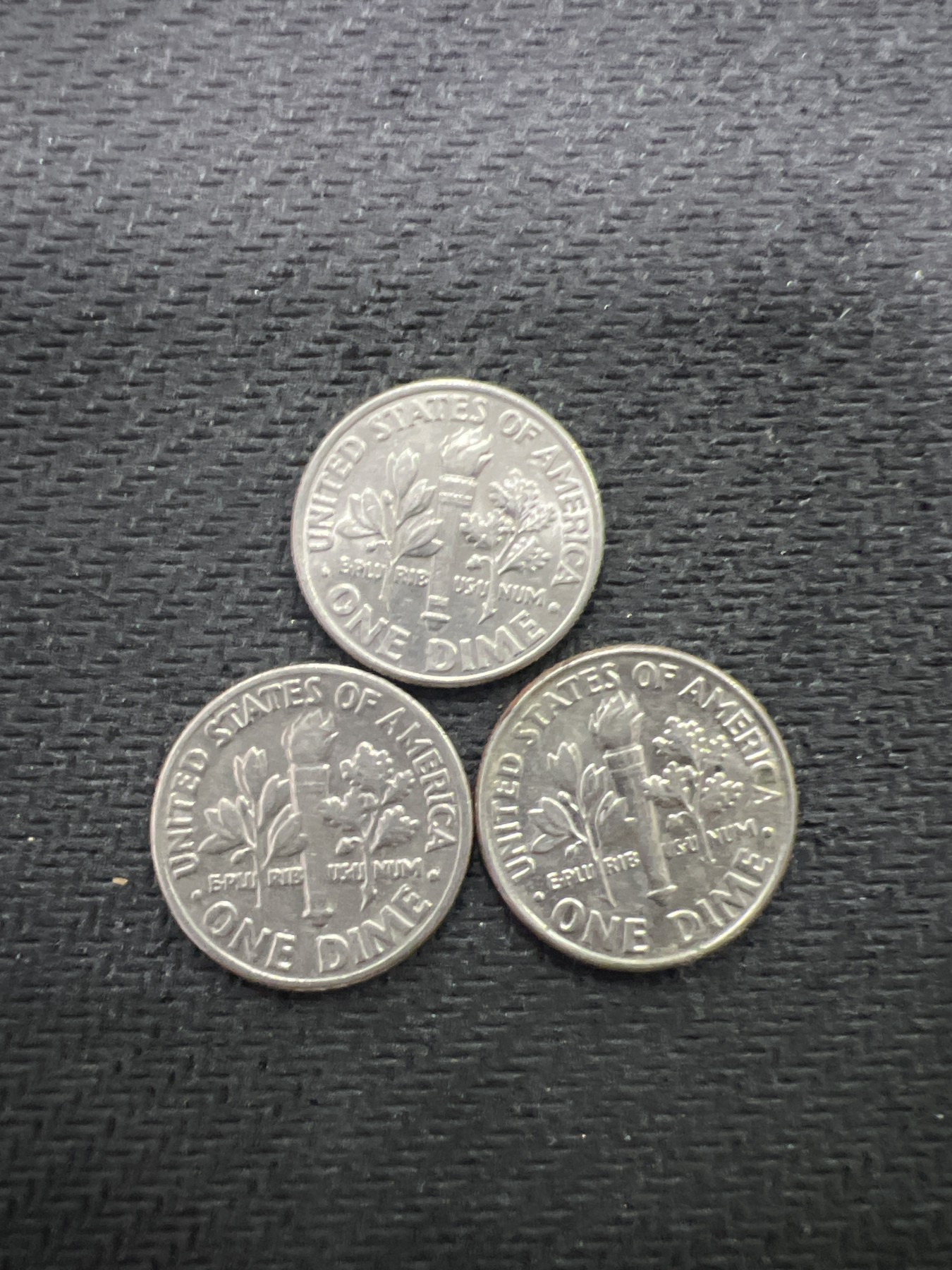 飞翔风筝第三场拍世界纸币银币硬币 美国10美分3枚