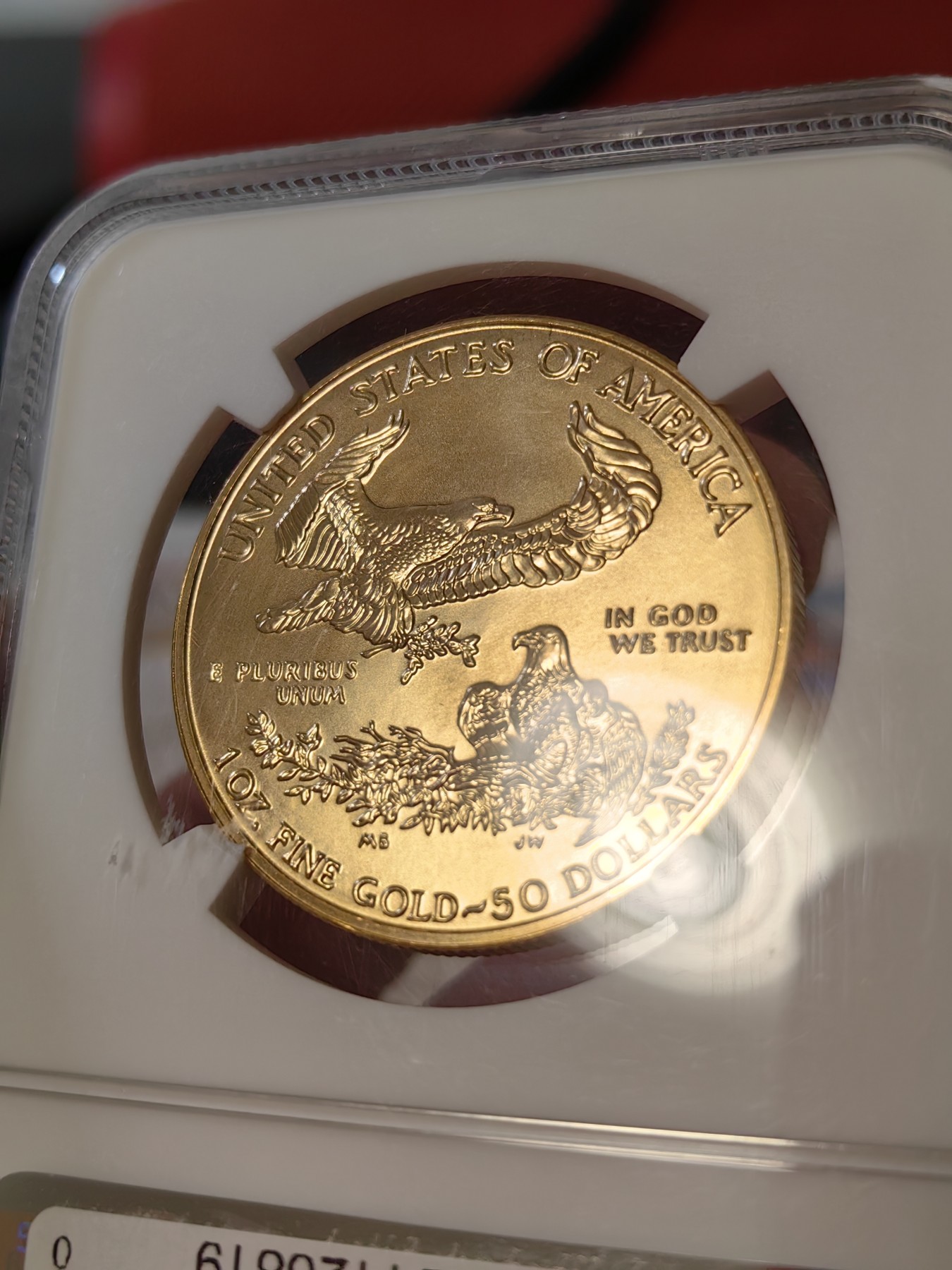橡树集藏-006场 海纳百川 ngc-ms69 1998年美国圣高斯50美元金币  正面自由女神十分优美  背面美国鹰 含纯金1盎司 金价持续上涨 投资佳品