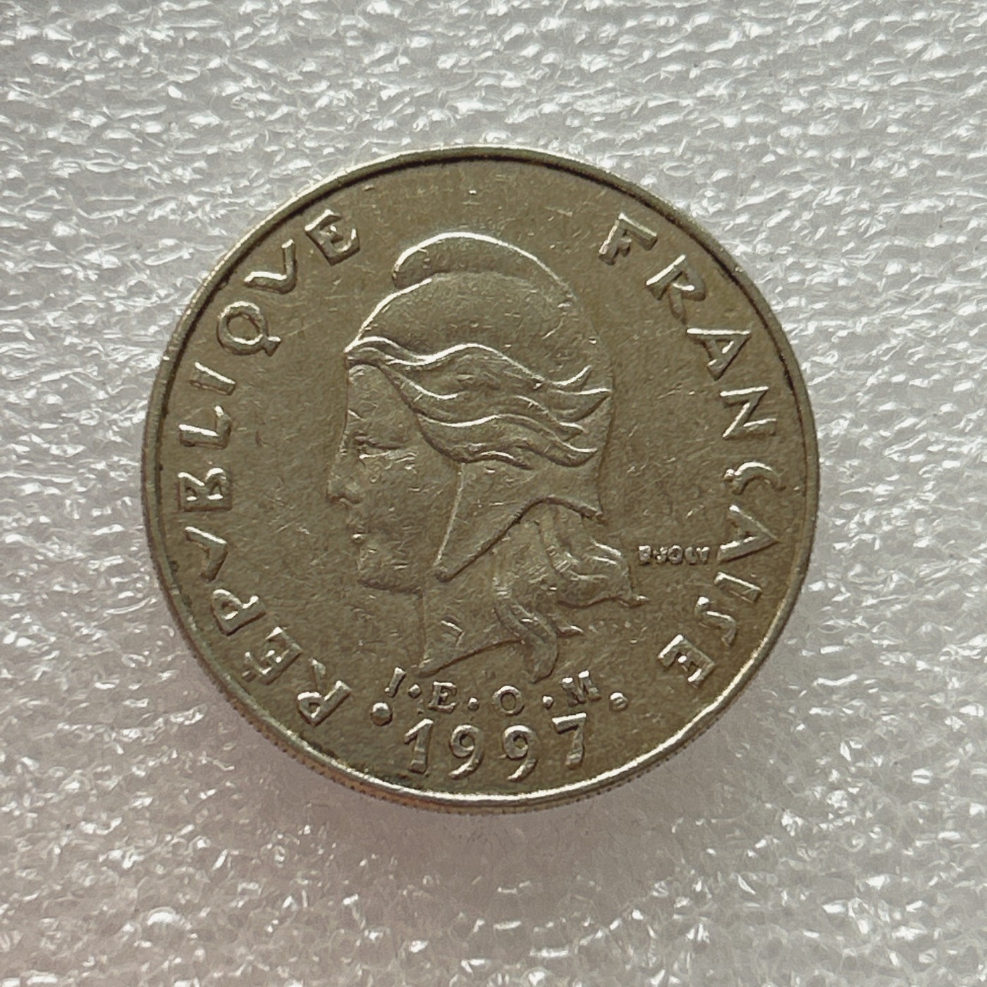 全场一元起拍 世界钱币散币场 第四期 法属波利尼西亚1997年20法郎