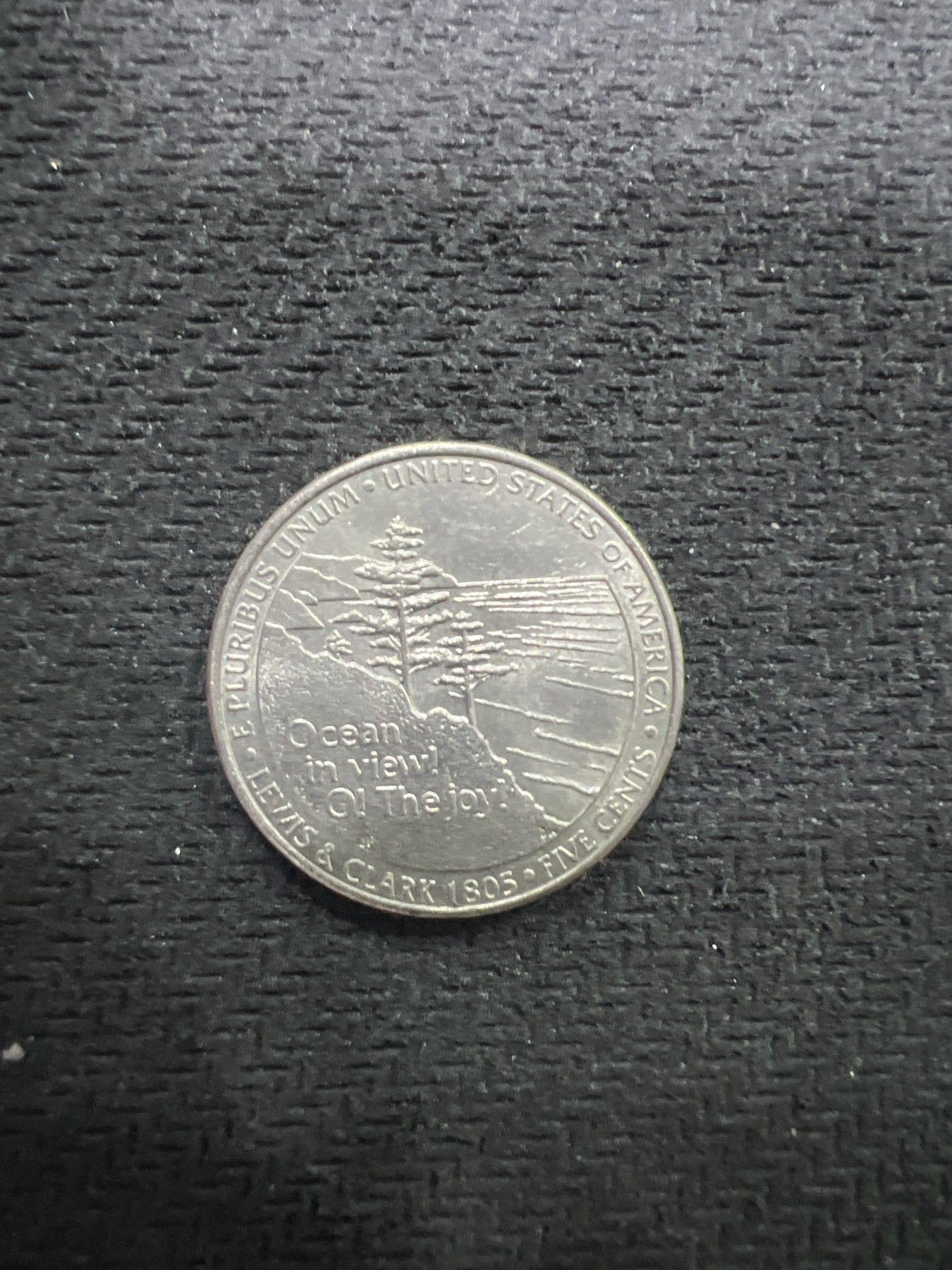 飞翔风筝第三场拍世界纸币银币硬币 美国5美分杰弗逊总统纪念币