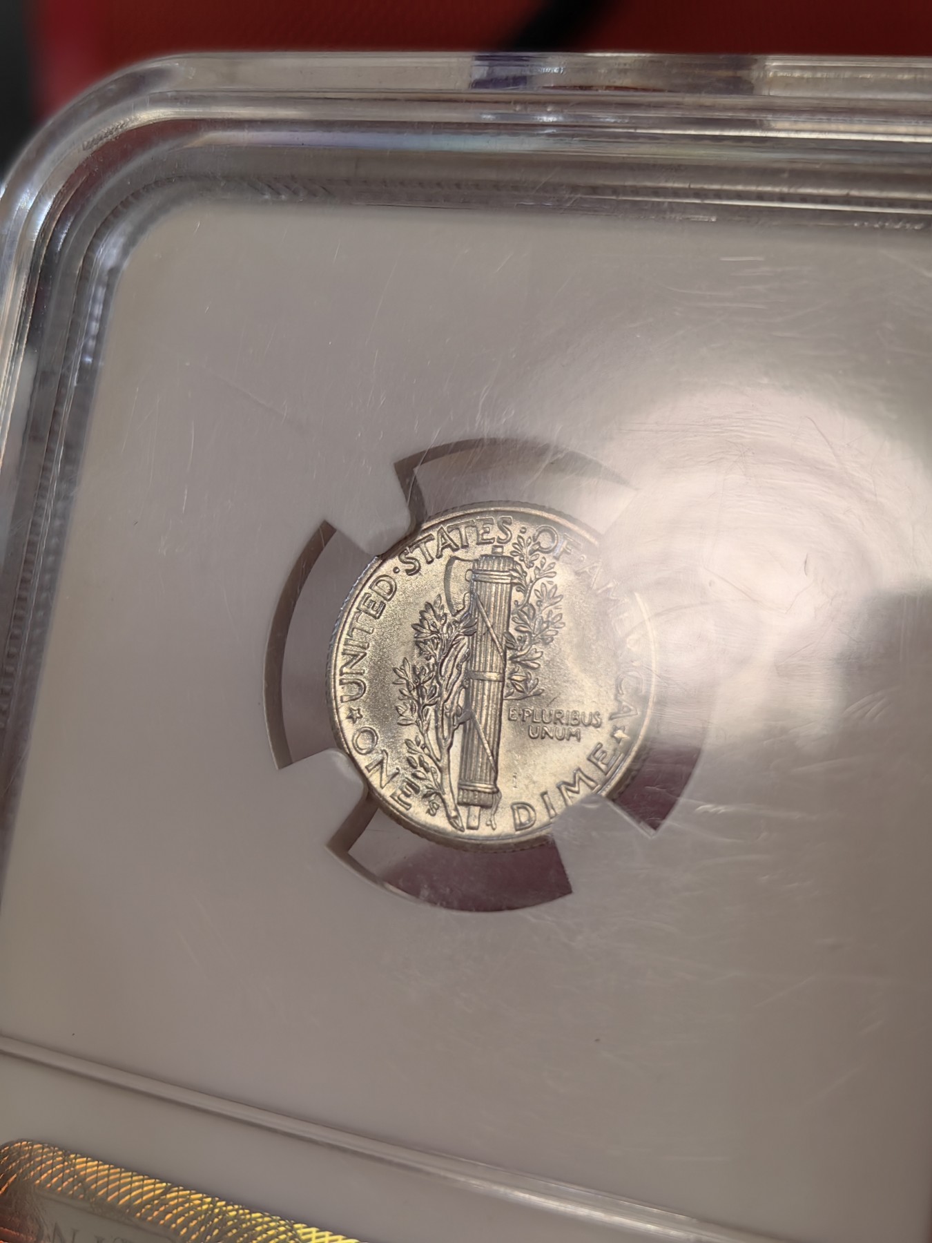 橡树集藏-006场 海纳百川 NGC-ms66 1944年小飞人10分，光泽锐利，整体无银斑划痕，老盒严评。