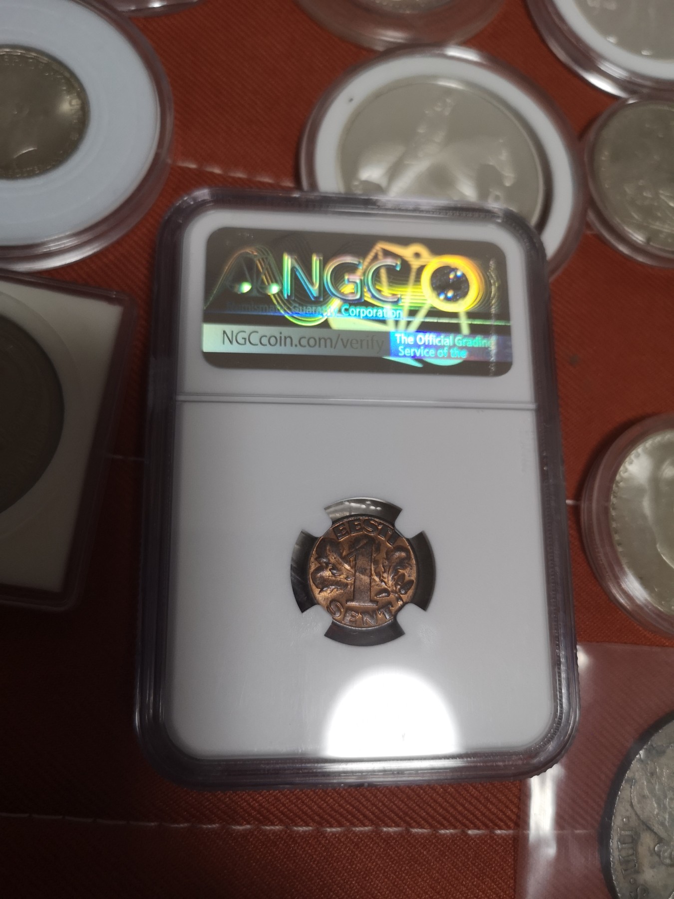 长老汇第14场精品新老银币系列 1929爱沙尼亚1生地铜币，NGC MS61BN