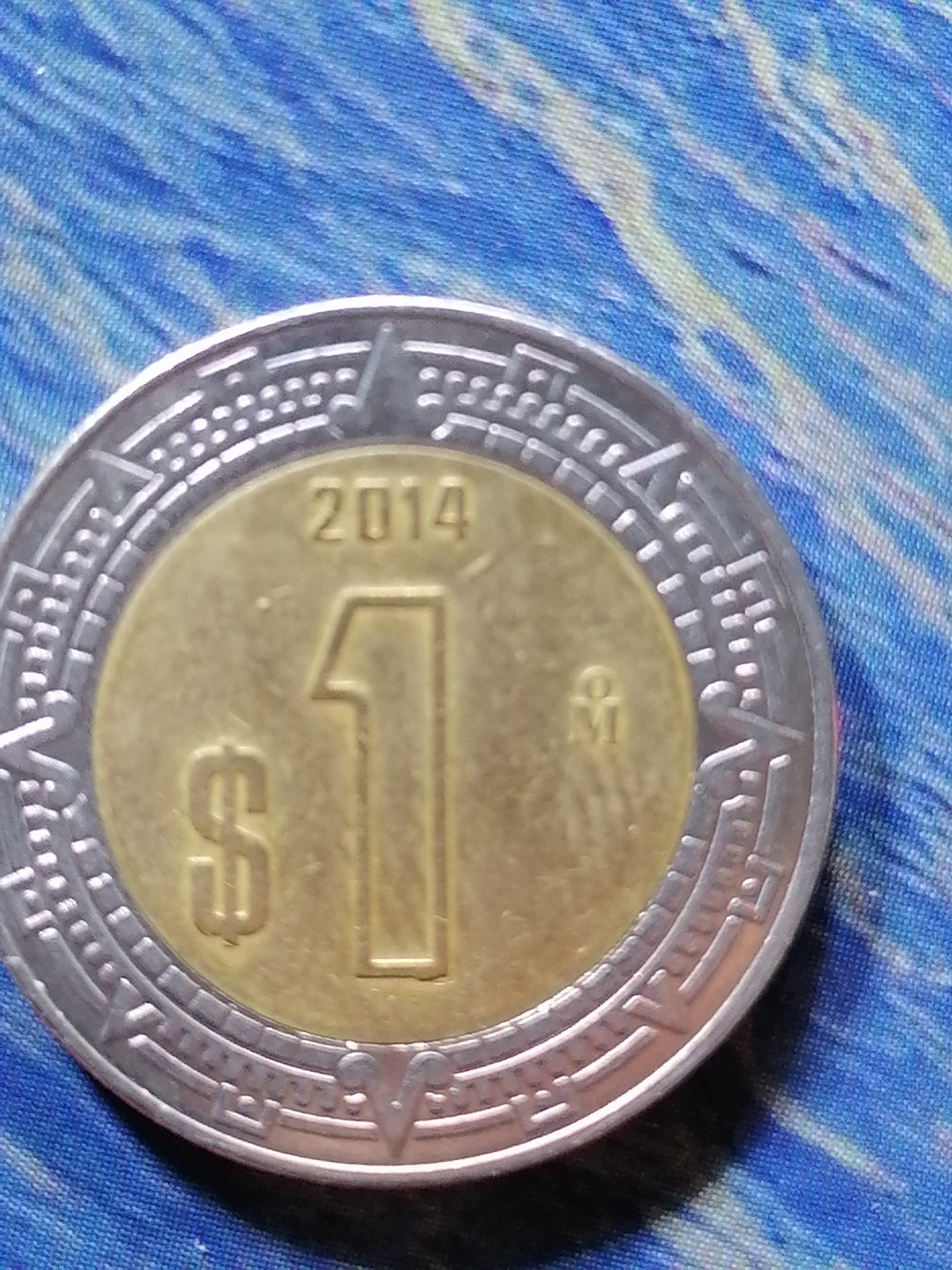 钱币专场 墨西哥双色币1比索