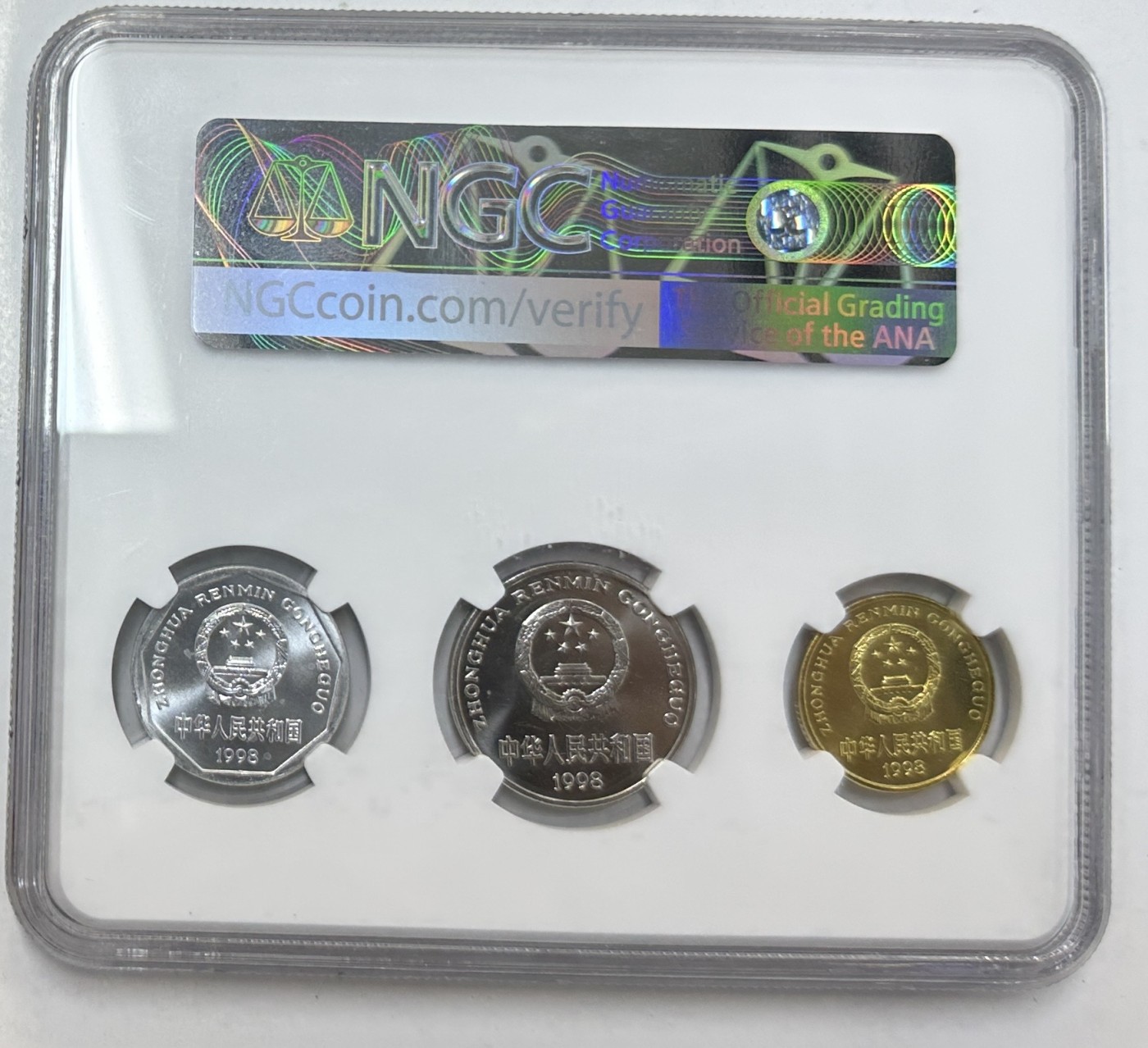 【金钰满堂钱币】拍卖第六期 福利多多 大家多多捧场 1998年纪念菊花一角退出流通NGC评级
