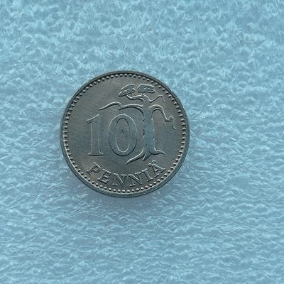 全场一元起拍 世界钱币散币场 第八期 - 1986年芬兰10芬尼 铝币大树持刀大狮子