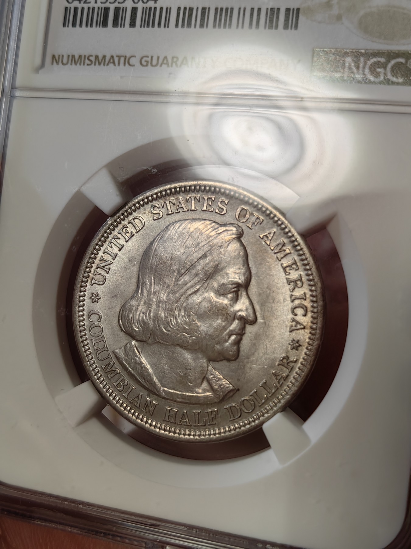 橡树集藏-006场 海纳百川 ngc-ms62 1893年美国哥伦布纪念银币  转光明显