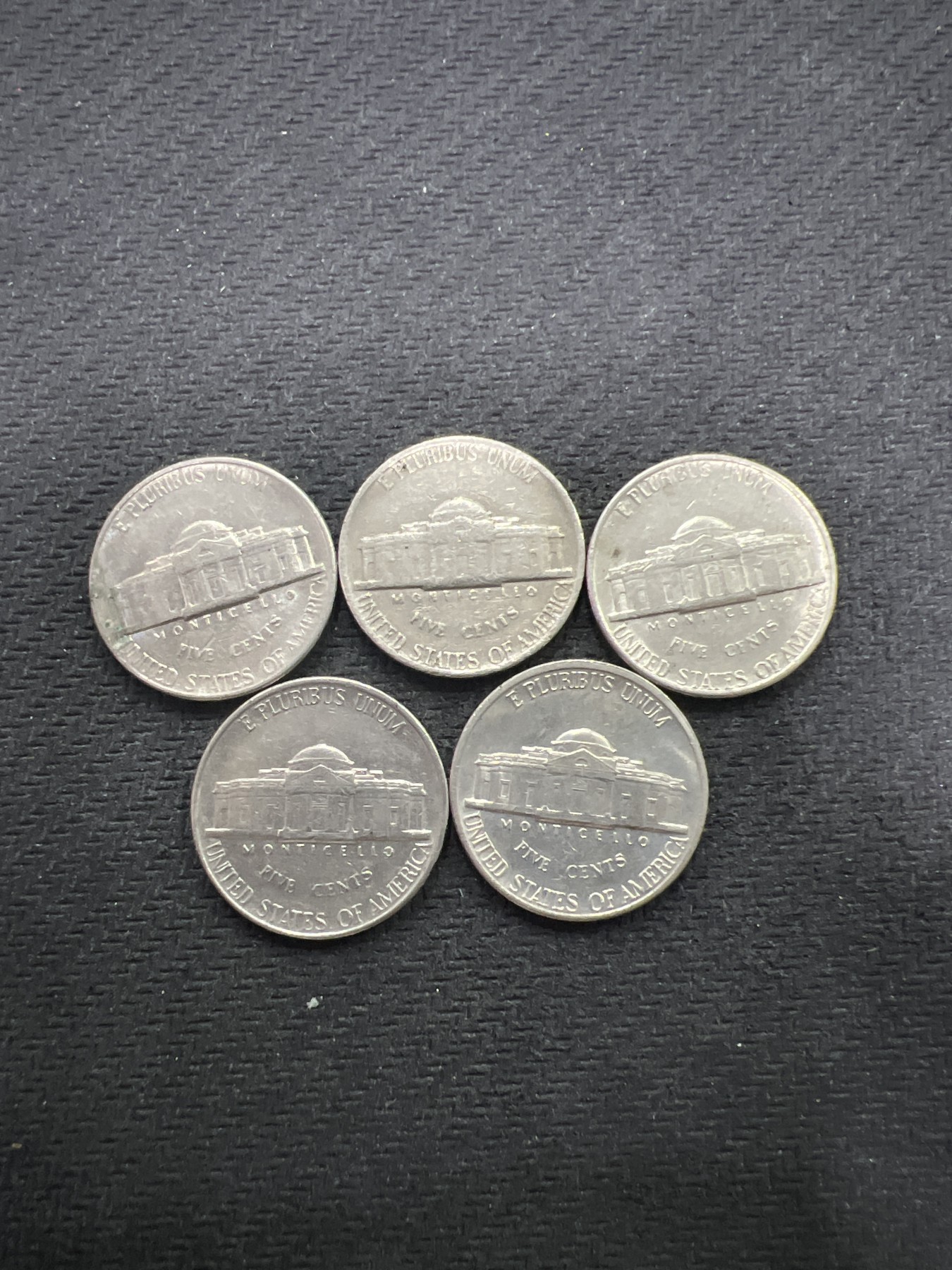 飞翔风筝第三场拍世界纸币银币硬币 美国杰斐逊总统硬币5枚