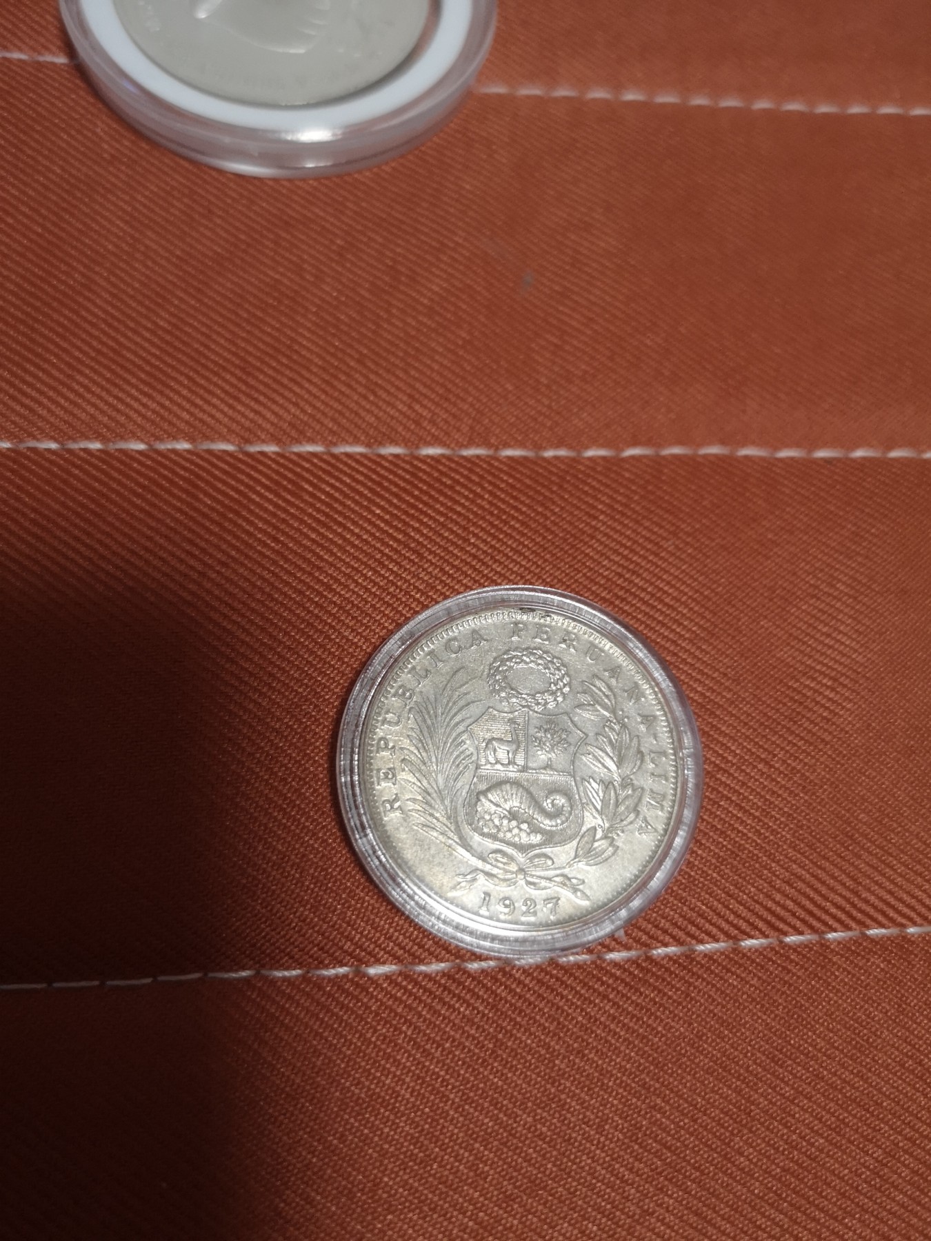 长老汇第14场精品新老银币系列 1927秘鲁女神坐像1/2索尔银币
