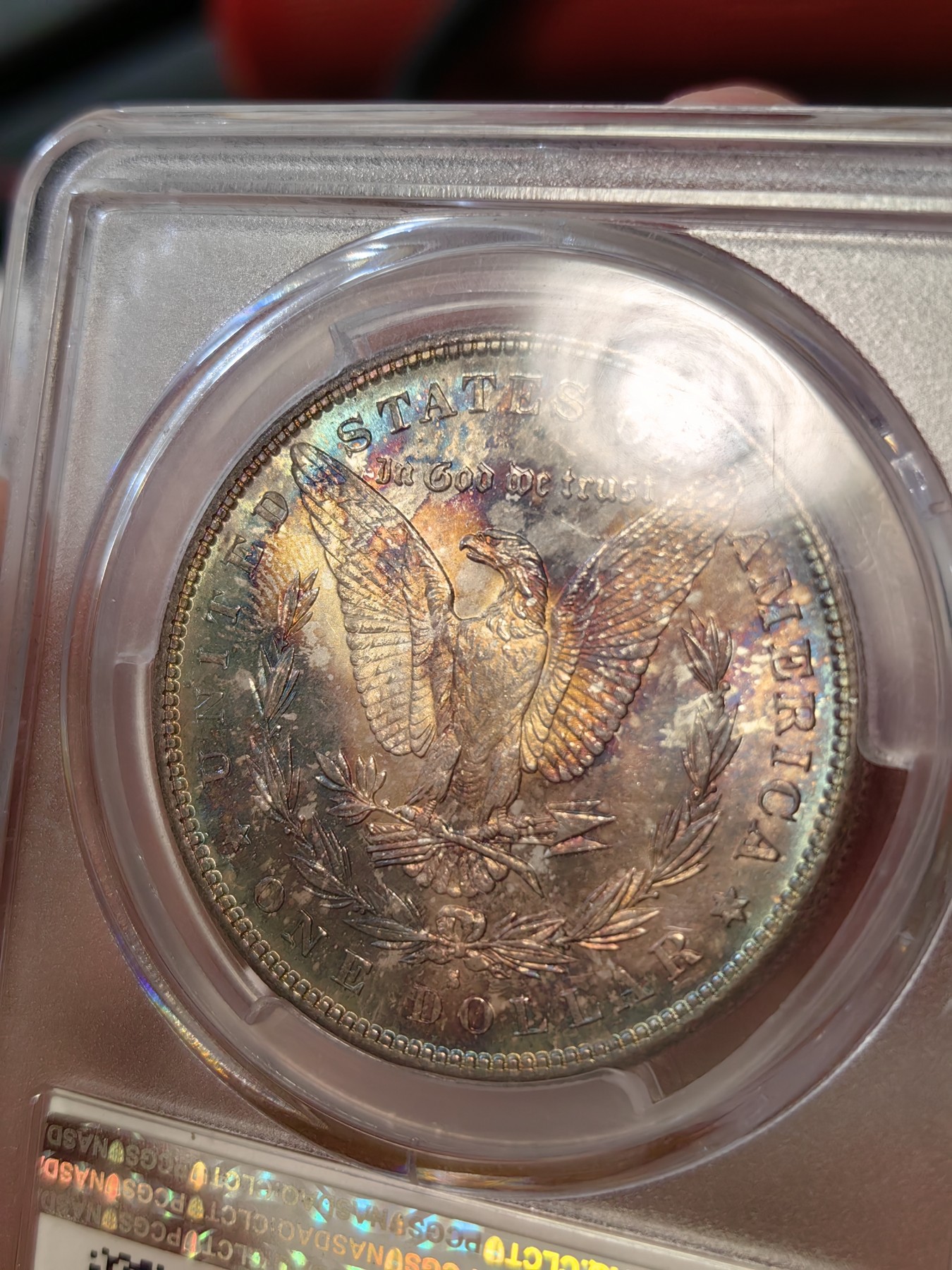 橡树集藏-006场 海纳百川 pcgs-MS66 1881-S 双面彩虹 顶级高分 紫色包浆 底板丝滑 打制锐利 可以自藏的彩虹摩根