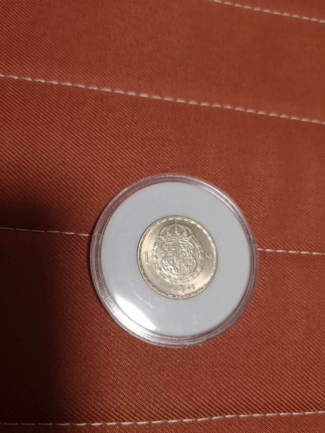 长老汇第14场精品新老银币系列 1946瑞典古斯塔夫五世1克朗银币