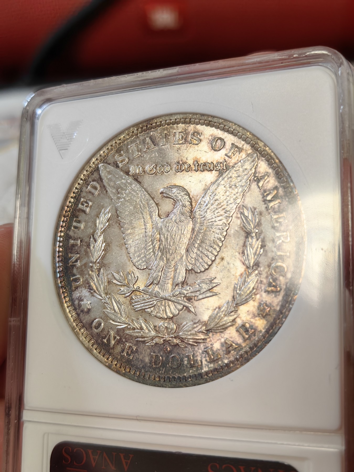 橡树集藏-006场 海纳百川 anacs-ms64 1885年o版美国摩根银元 双面老包浆 实物观感舒服 小白盒手感极佳 