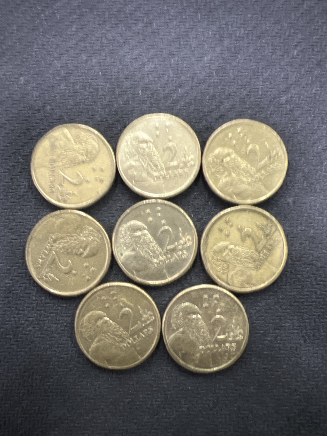 飞翔风筝第三场拍世界纸币银币硬币 澳大利亚2元各个年份