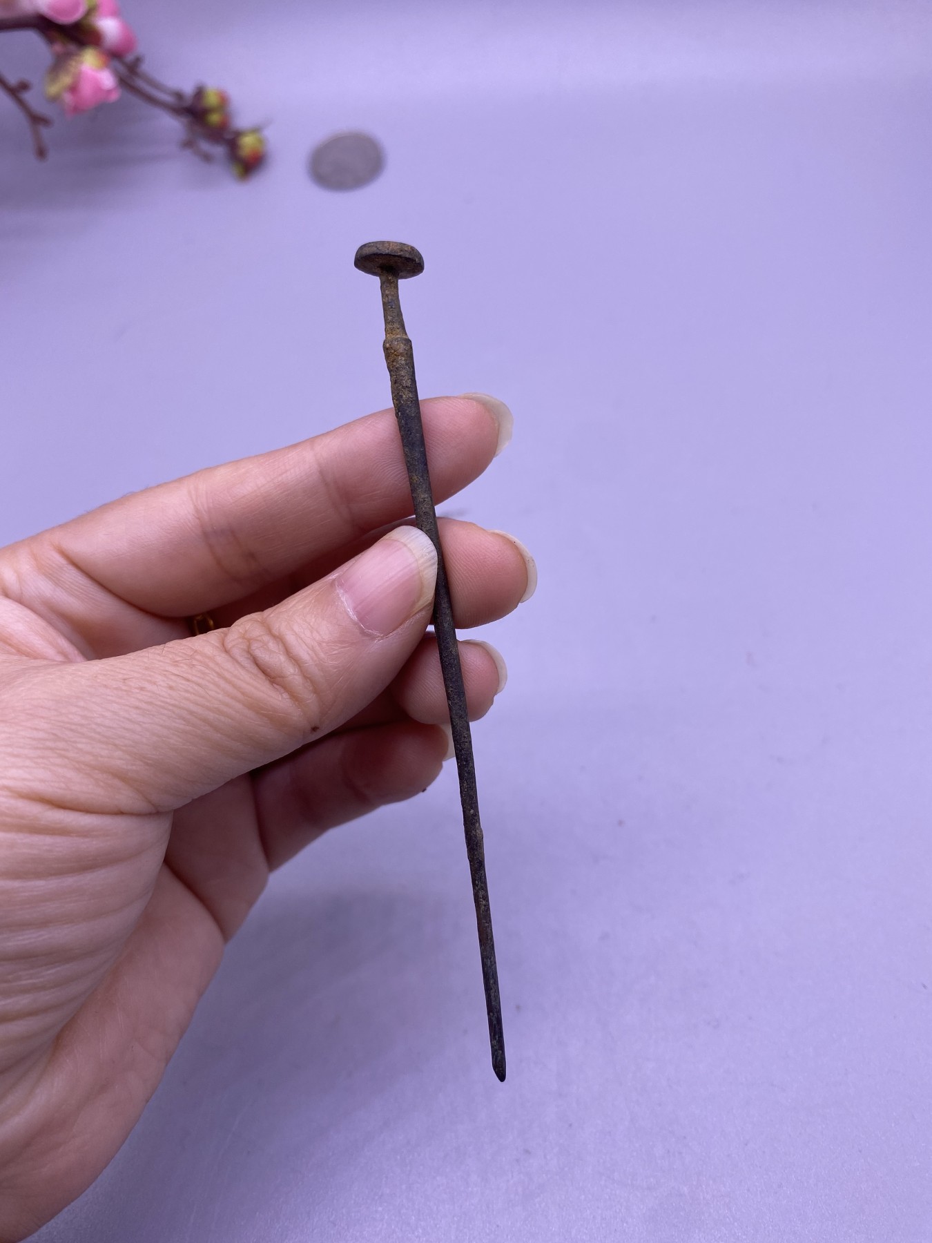明代铜簪子，尺寸10.3厘米，品相如图，188包快递
