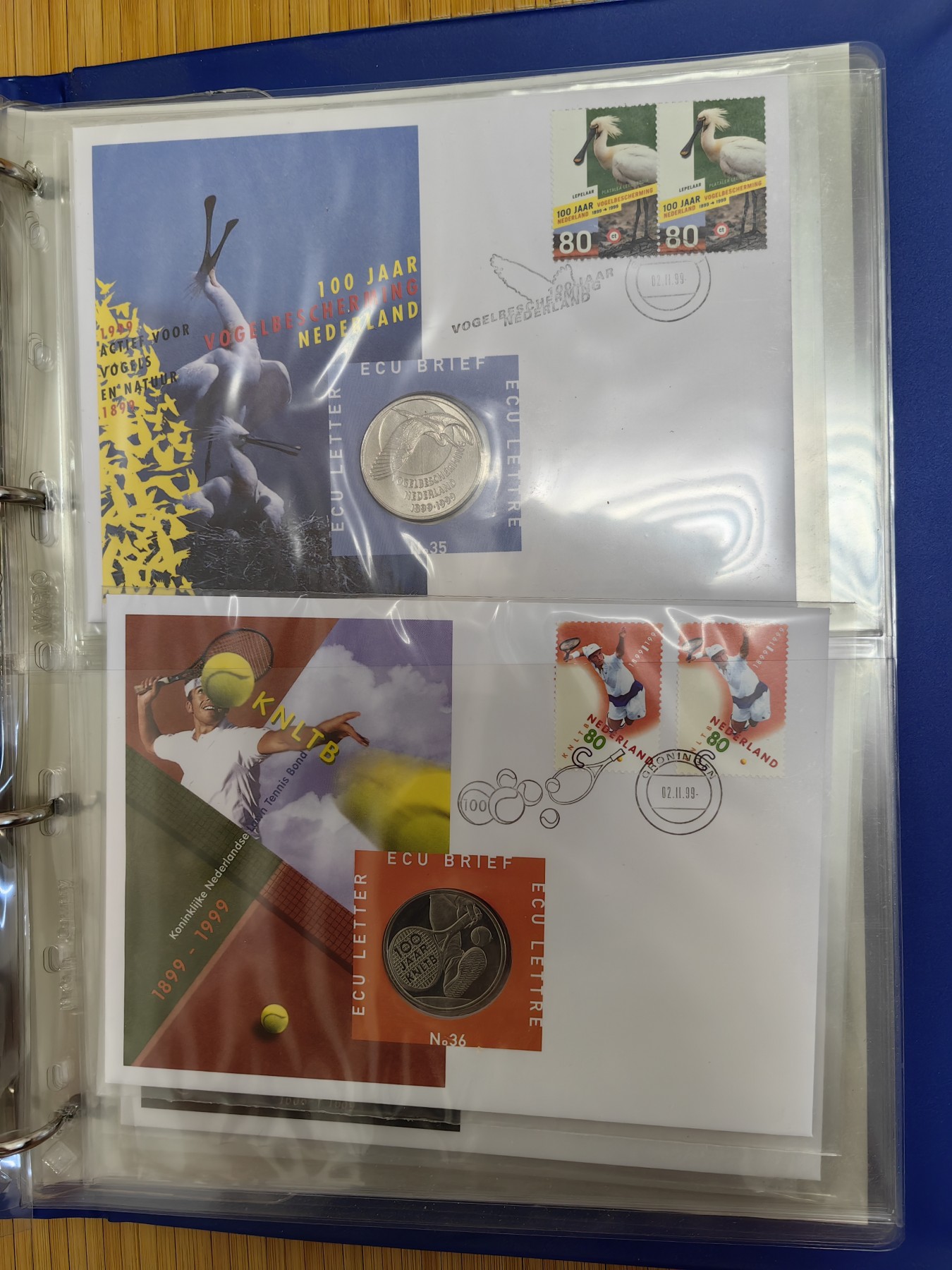 橡树集藏-006场 海纳百川 欧洲大开本钱币封册，荷兰首日邮币封。11页，22枚。