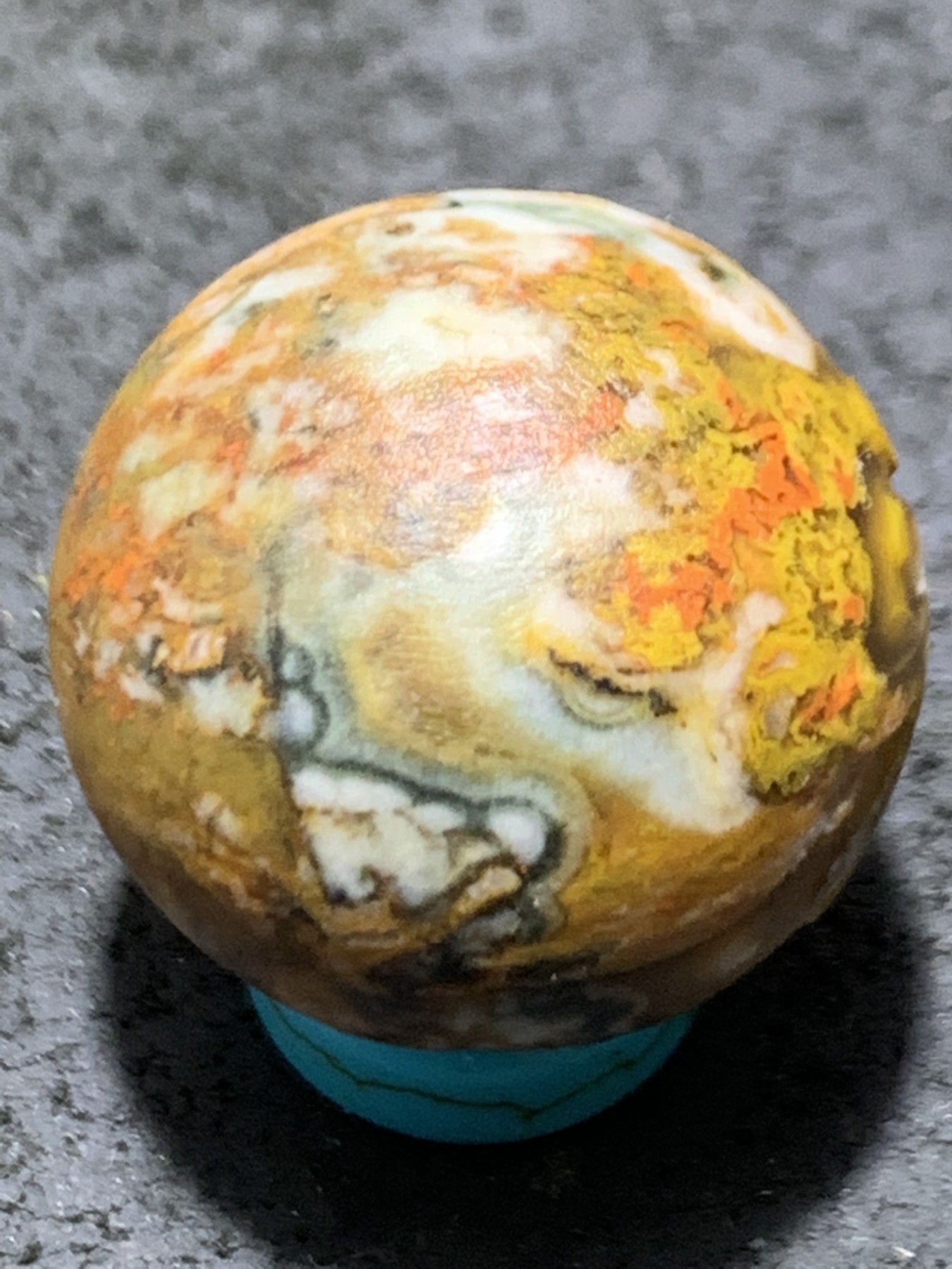 精美亚光草花纹战国红玛瑙手工雕刻福字2.0单珠一颗！