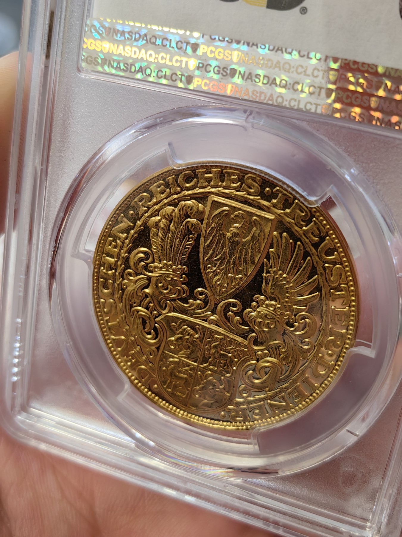 橡树集藏-006场 海纳百川 Pcgs-Sp62 1927年兴登堡大寿5马克型金样 少见卡尔歌茨版大名誉品种 大尺寸黄金制品  实物震撼 镜面绝美