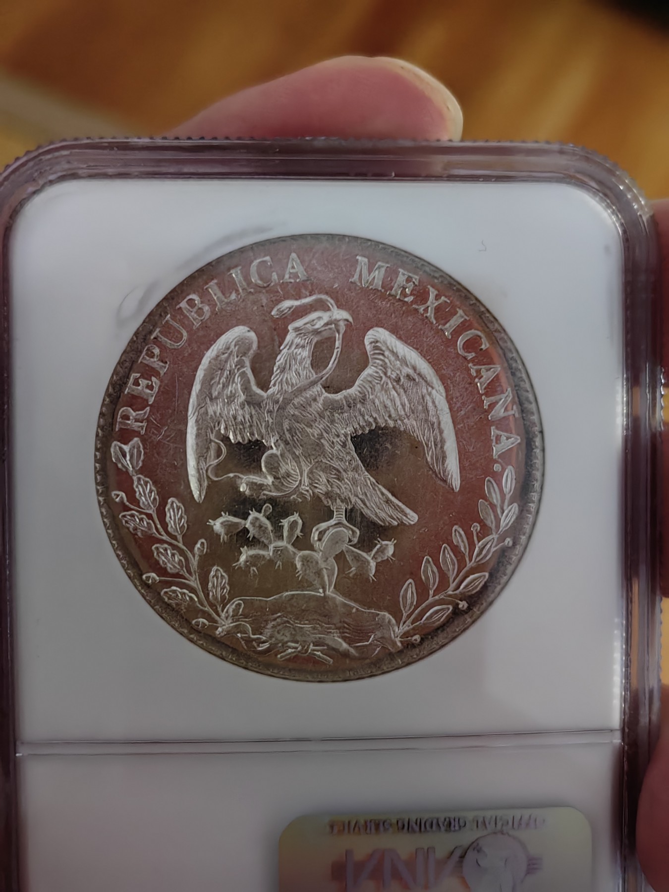 橡树集藏-006场 海纳百川 NGC-MS64PL  1896年墨西哥 8R鹰洋，罕见又养眼的类镜面凝霜效果 冠军分！！！实物绝美，顶级观感。