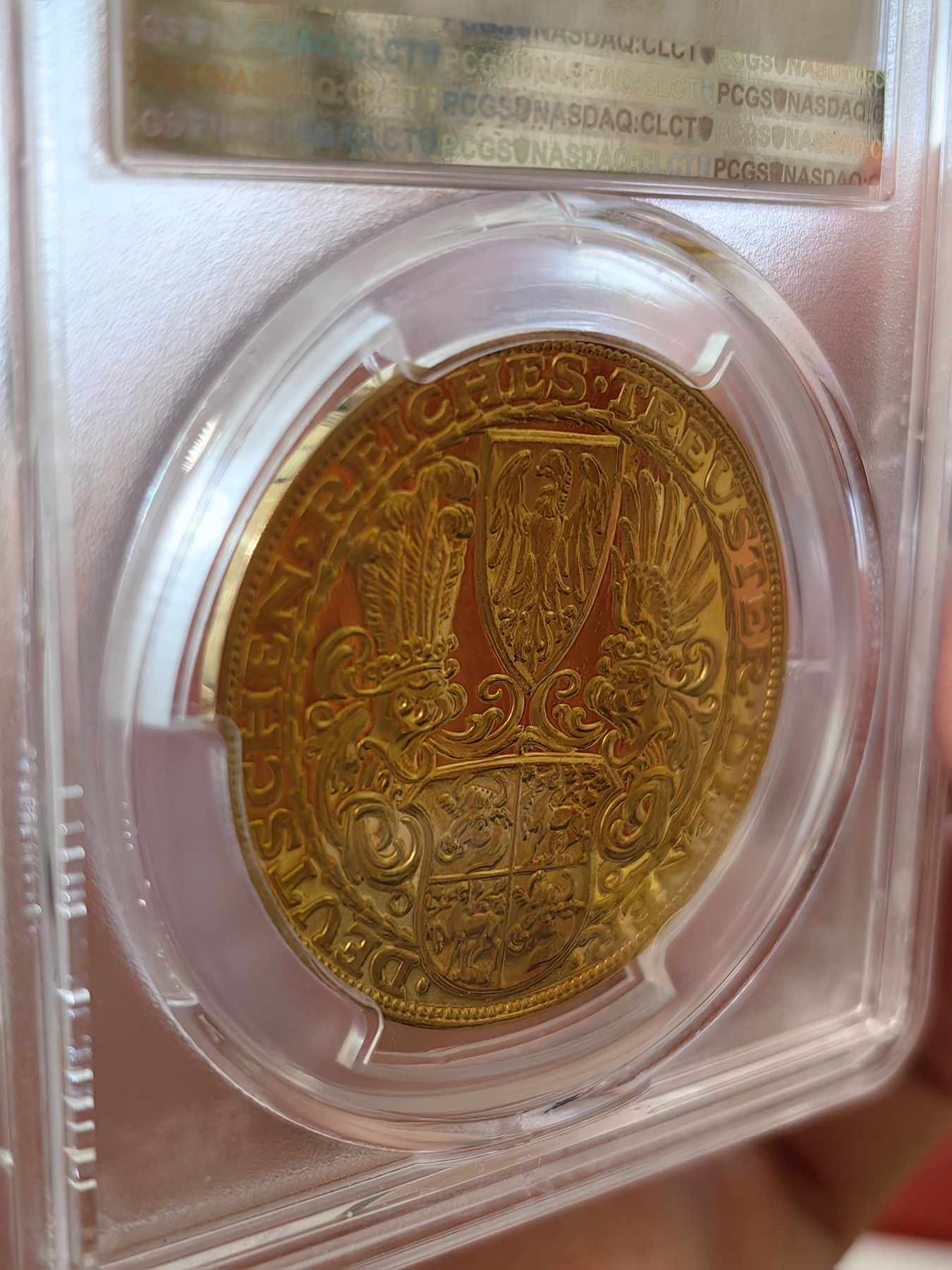 橡树集藏-006场 海纳百川 Pcgs-Sp62 1927年兴登堡大寿5马克型金样 少见卡尔歌茨版大名誉品种 大尺寸黄金制品  实物震撼 镜面绝美
