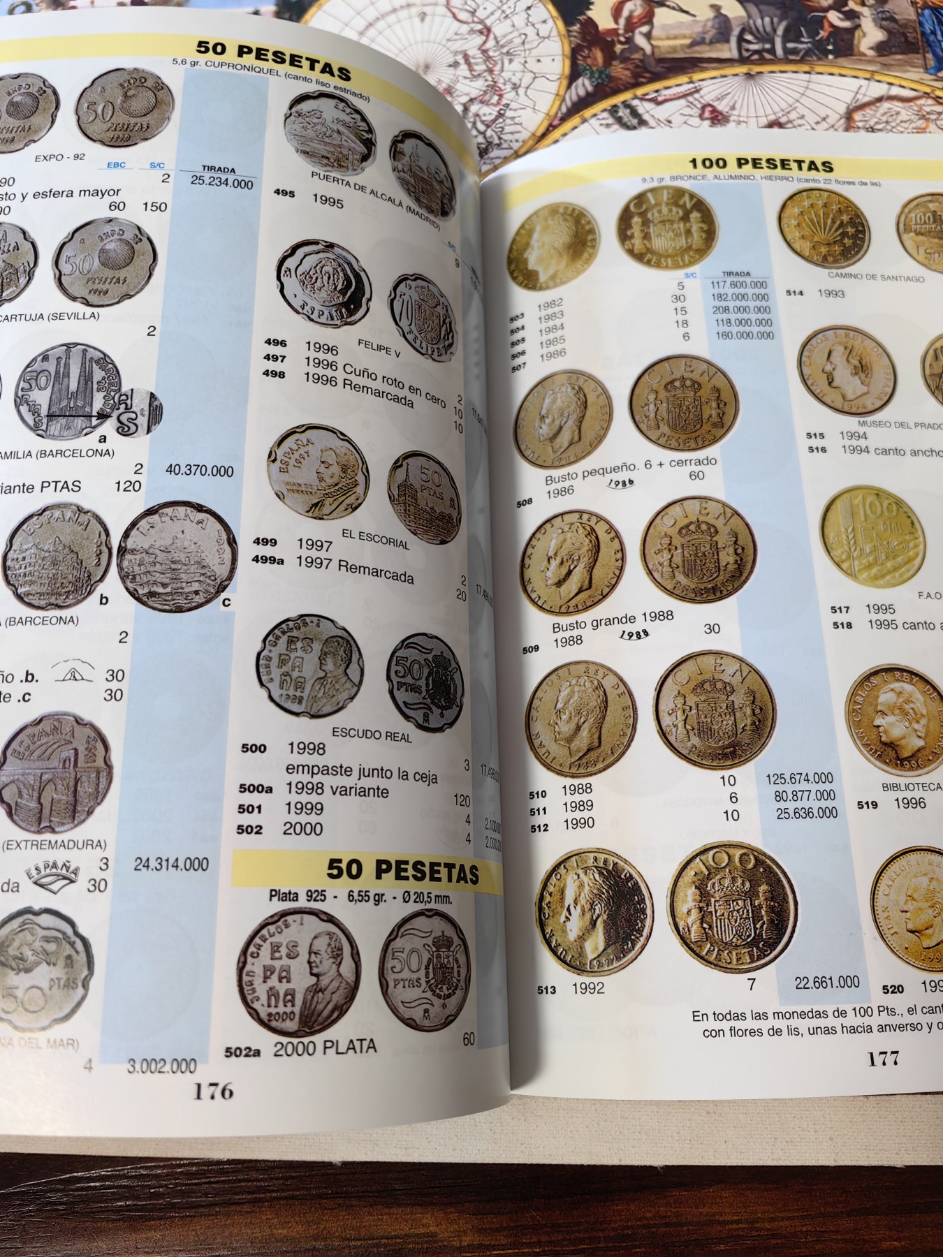 橡树集藏-006场 海纳百川 西班牙2022年钱币目录，包含各个西属殖民地、本土、现代币、纸币。将近500页的厚度，值得西属玩家拥有，已去除后面的广告页。