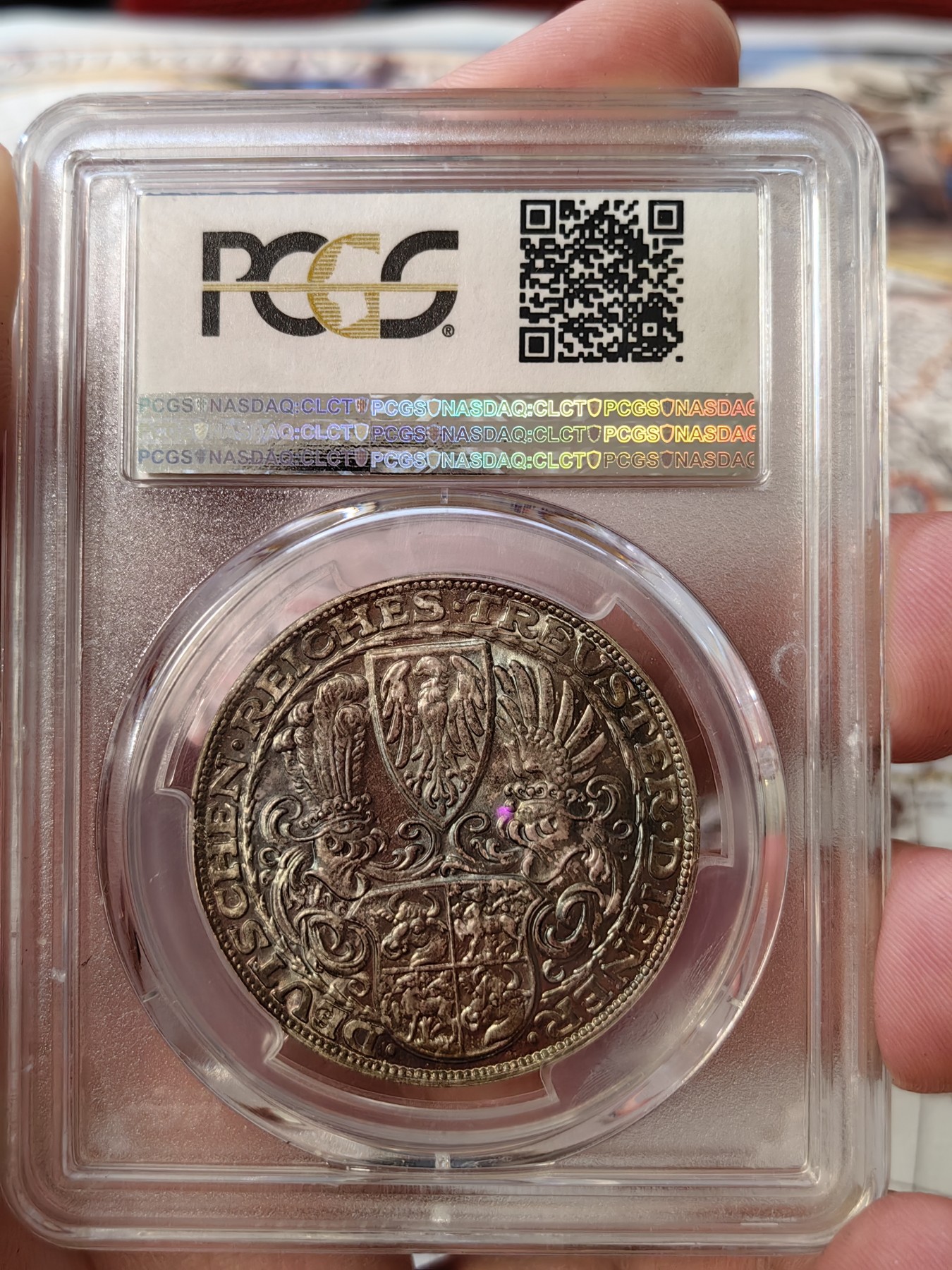 橡树集藏-006场 海纳百川 pcgs-sp67 1927年德国兴登堡银章5马克样币 顶级高分 顶级彩浆 实物绝美