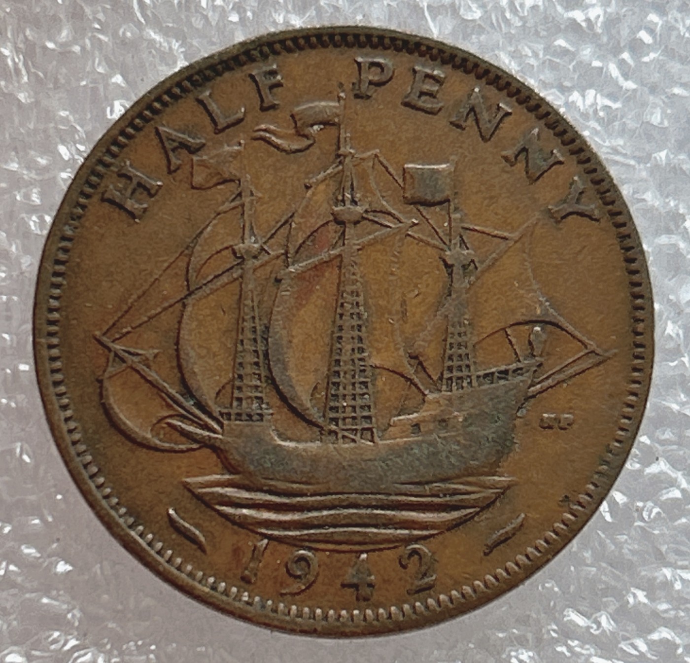 全场一元起拍 世界钱币散币场 第五期 英国半便士 1942年 乔治六世 1/2便士