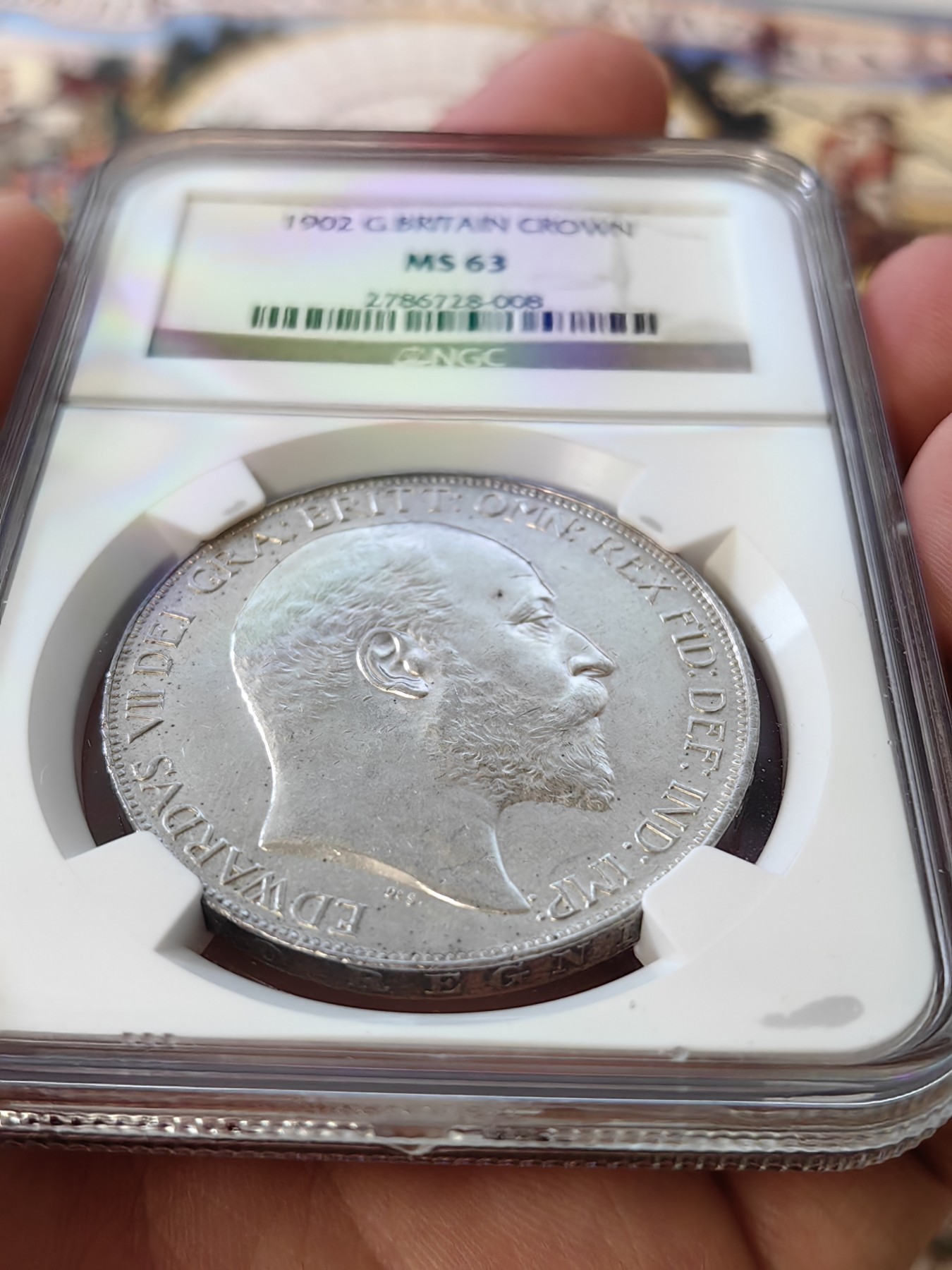 橡树集藏-006场 海纳百川 ngc-MS63 1902年爱七马剑，爱七马剑只在1902独年发行，铸造量不多，分普制和精制两种。市面上相同分数的好品相爱七普制比精制要难找一些，价格也高一些。