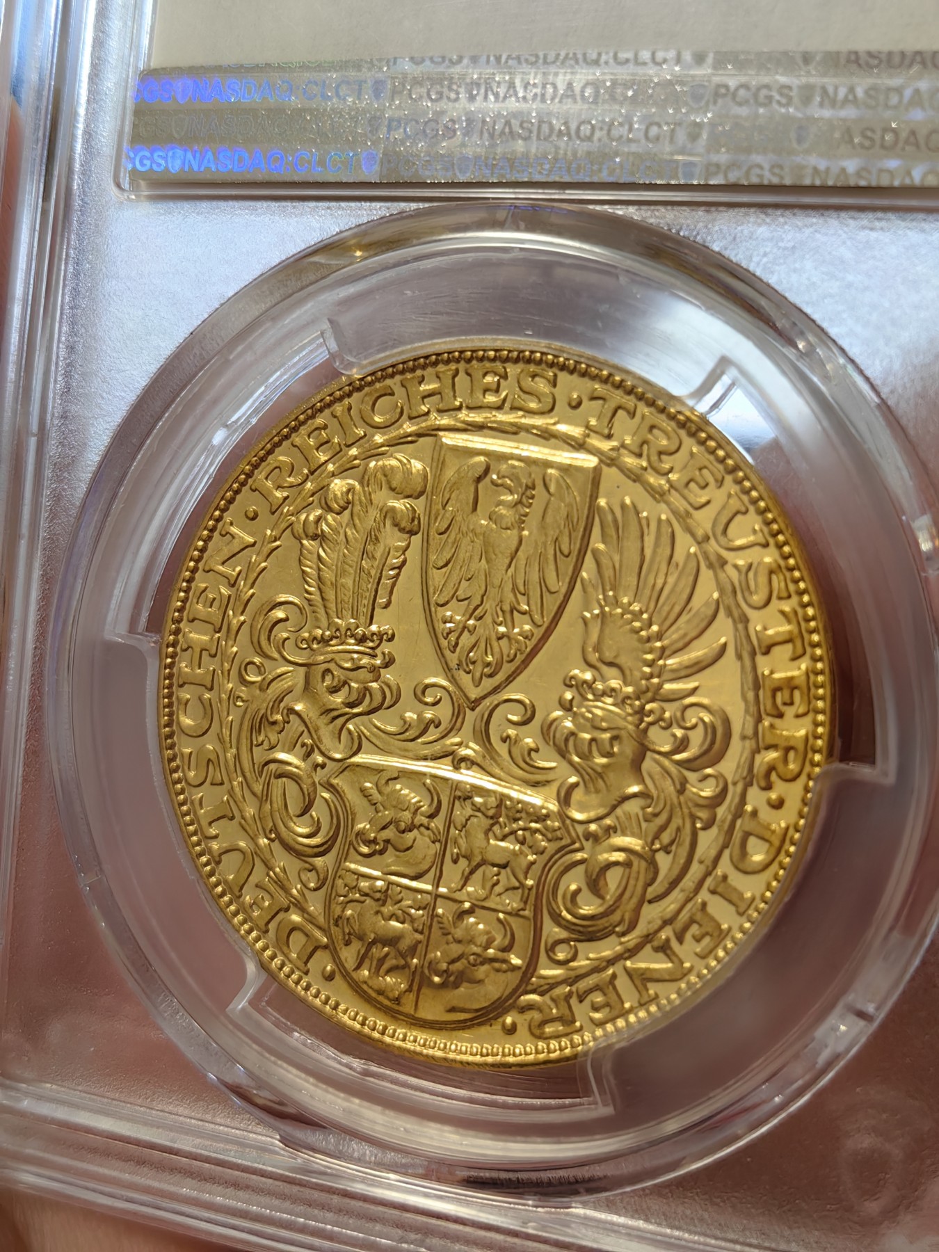橡树集藏-006场 海纳百川 Pcgs-Sp62 1927年兴登堡大寿5马克型金样 少见卡尔歌茨版大名誉品种 大尺寸黄金制品  实物震撼 镜面绝美