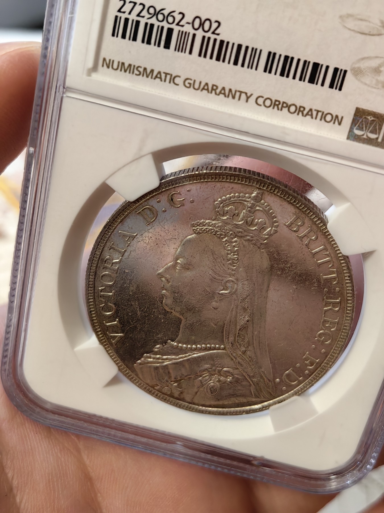 橡树集藏-006场 海纳百川 NGC-MS63  1889年英国高冠马剑银币 实物pl感强烈 状态不错