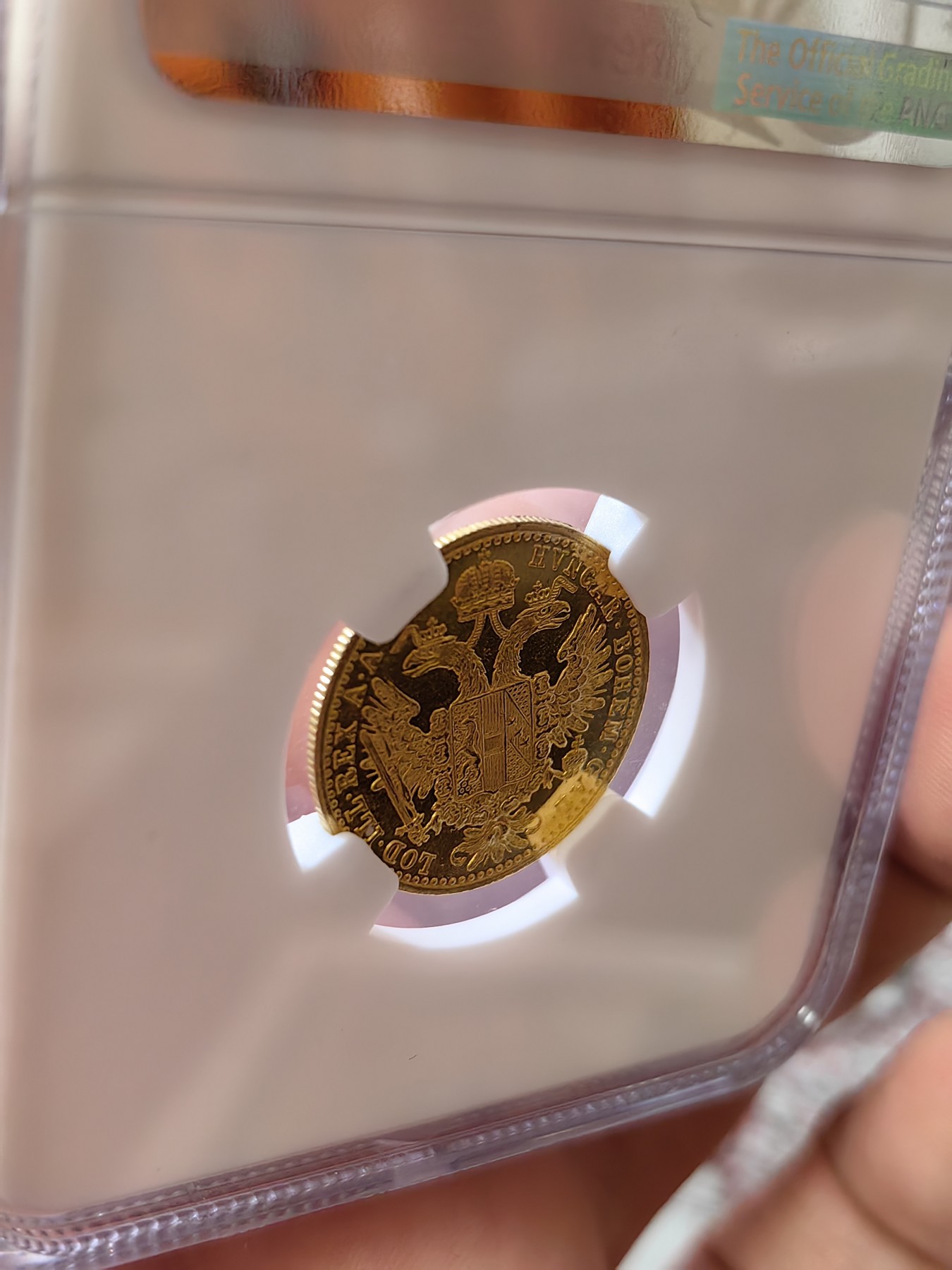 橡树集藏-006场 海纳百川 NGC-MS64PL 1897年奥地利弗朗茨约瑟夫1杜卡特金币，罕见原铸。顶级镜面效果，绝美。 N盒3枚纪录中的冠军分！！！ 今年1月Ha不带PL的 MS63分 成交价660刀