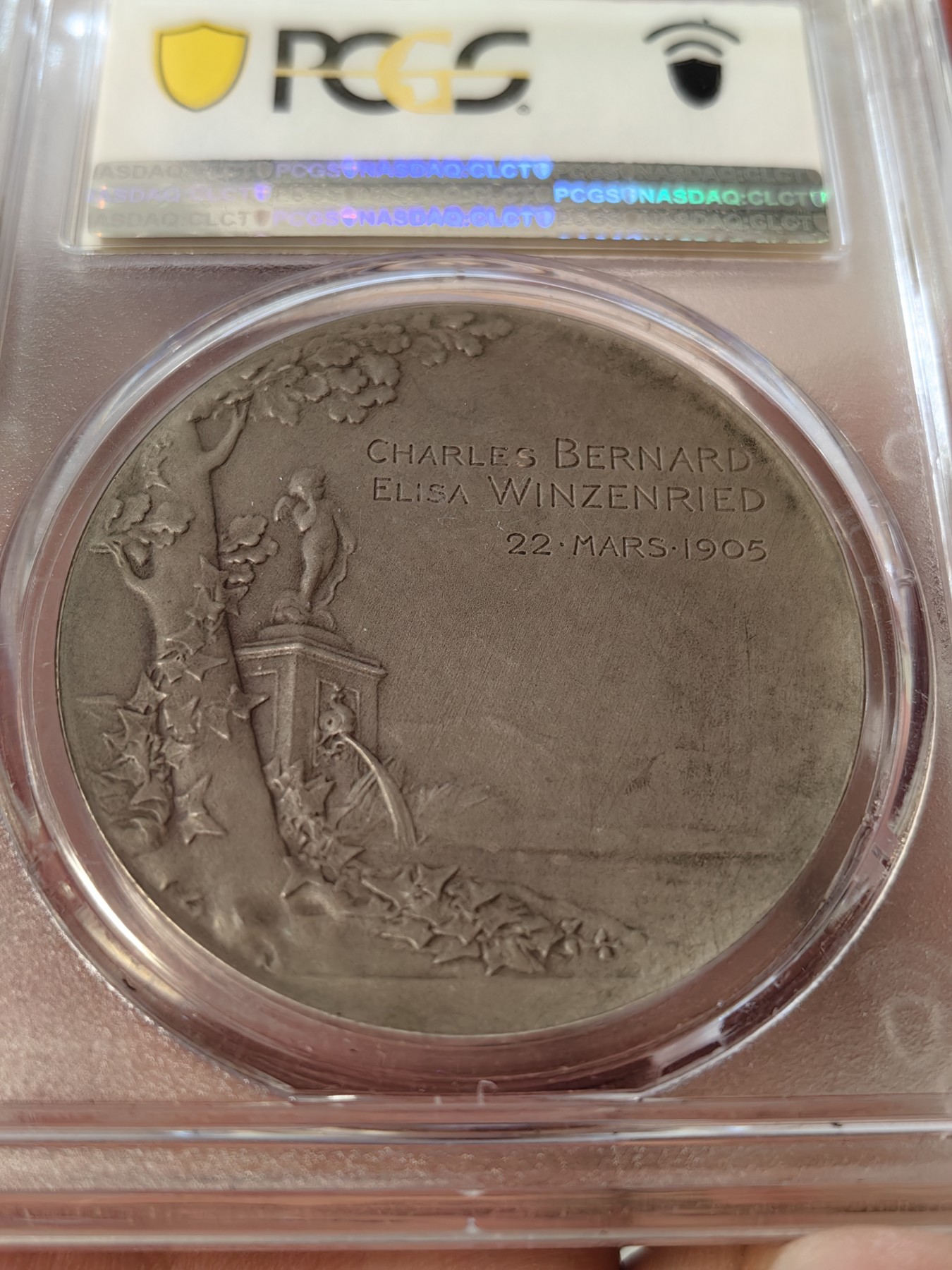 橡树集藏-006场 海纳百川 pcgs-sp64 1880年法国semper真爱永恒婚章 O.Roty经典作品 顶级品相 冠军分 绝美设计