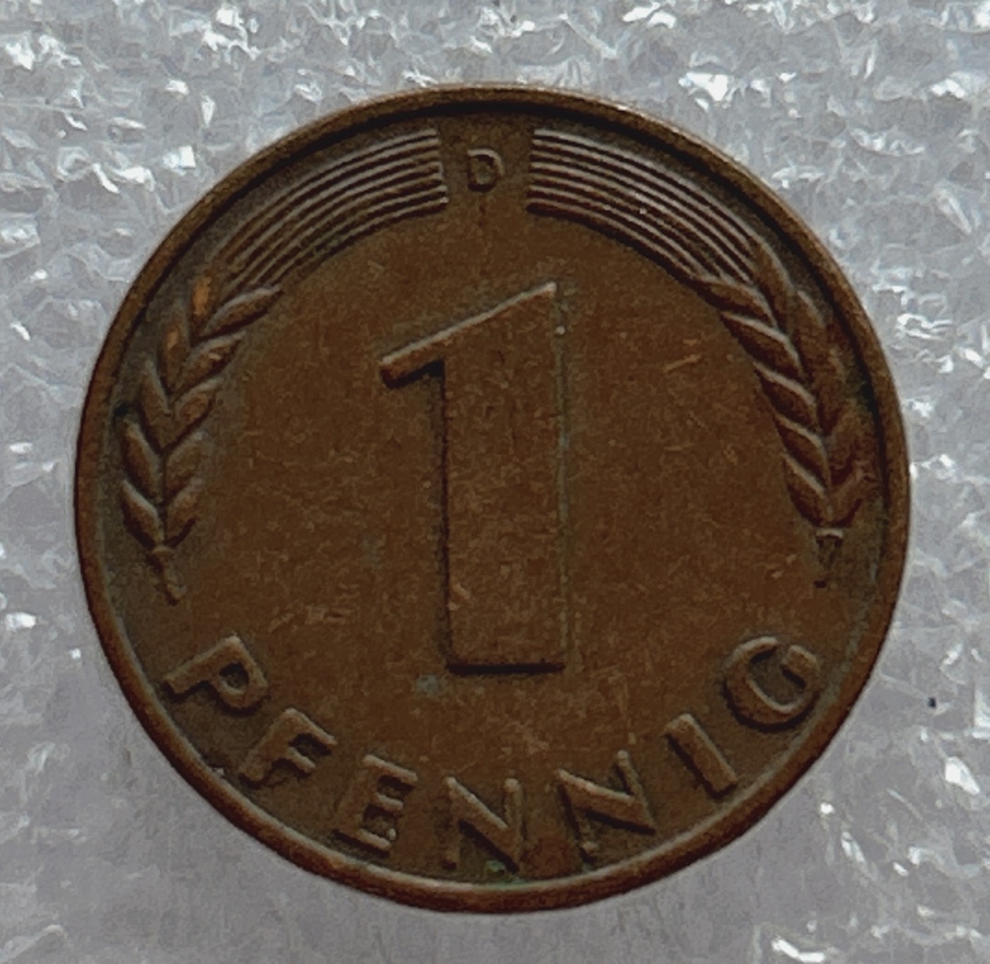 全场一元起拍 世界钱币散币场 第八期 1950年 联邦德国 橡叶1芬尼枫叶铜币