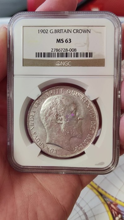 橡树集藏-006场 海纳百川 ngc-MS63 1902年爱七马剑，爱七马剑只在1902独年发行，铸造量不多，分普制和精制两种。市面上相同分数的好品相爱七普制比精制要难找一些，价格也高一些。