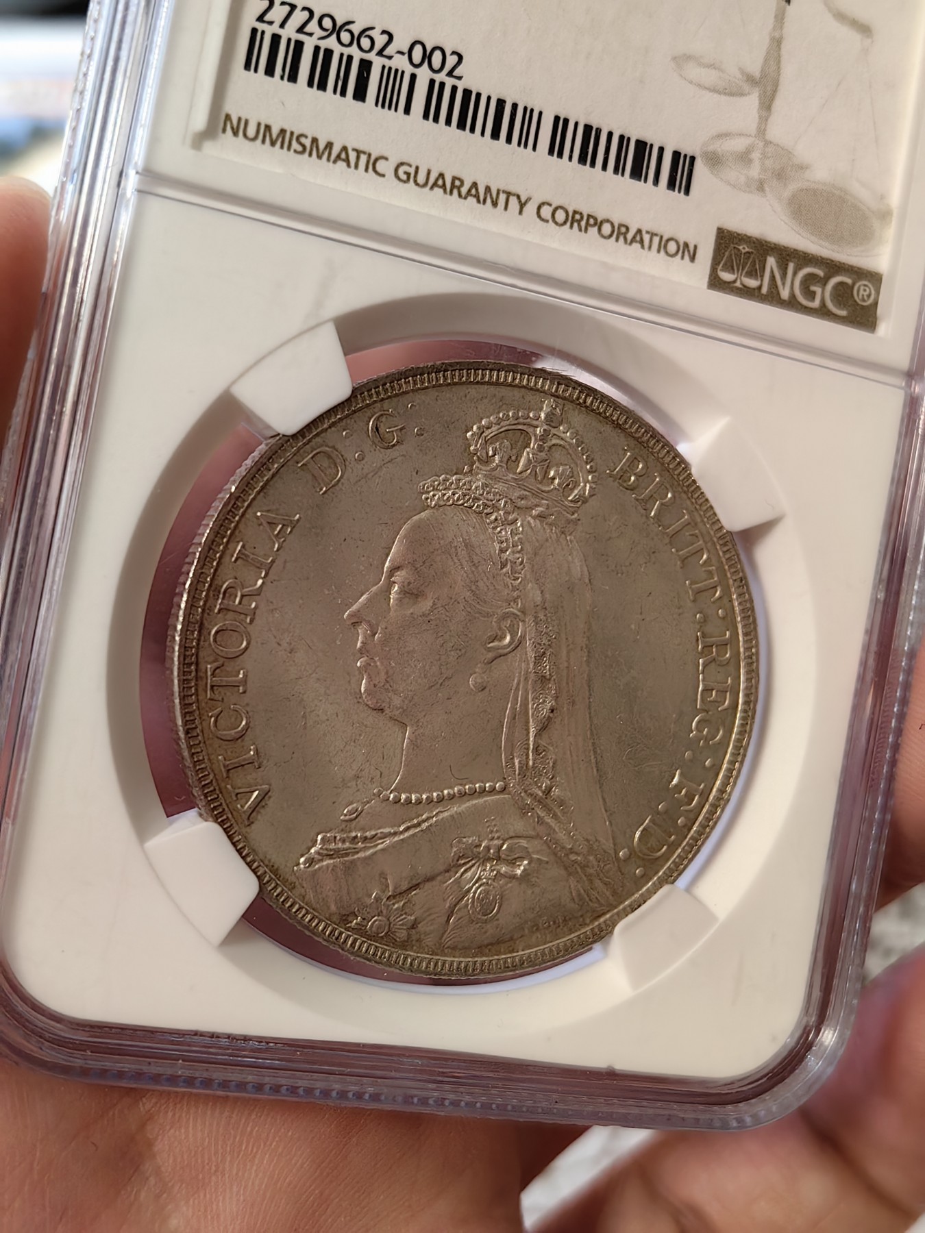 橡树集藏-006场 海纳百川 NGC-MS63  1889年英国高冠马剑银币 实物pl感强烈 状态不错