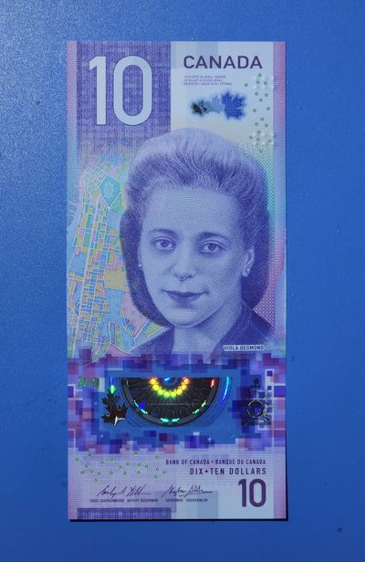 港、澳、台、中外钞、流水签、机签、箱包单、靓号专场第17期 - 加拿大2018年10元塑料钞豹子号 FTW7466888 一张/UNC如图