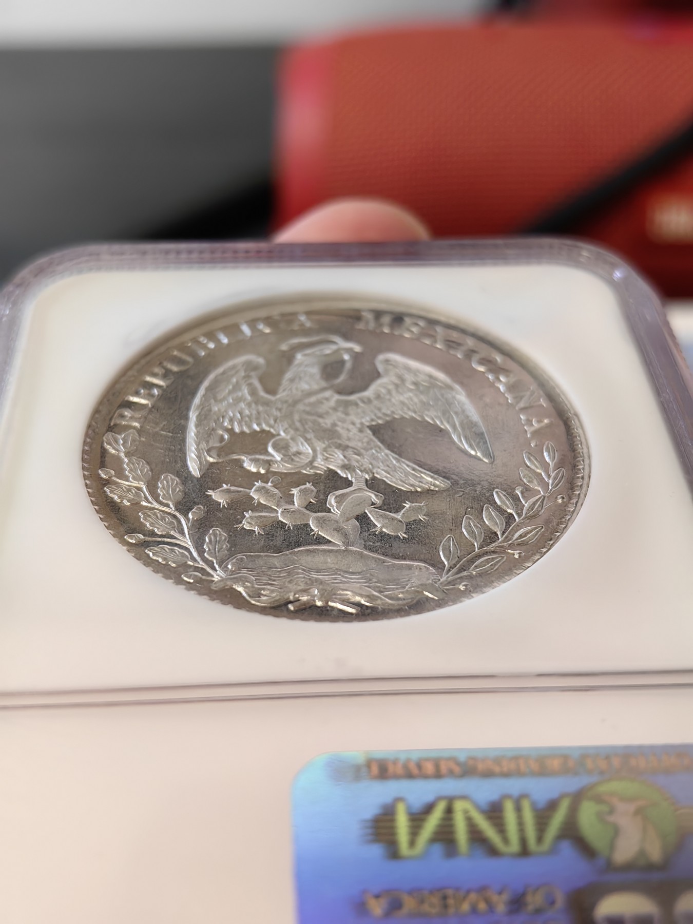 橡树集藏-006场 海纳百川 NGC-MS64PL  1896年墨西哥 8R鹰洋，罕见又养眼的类镜面凝霜效果 冠军分！！！实物绝美，顶级观感。