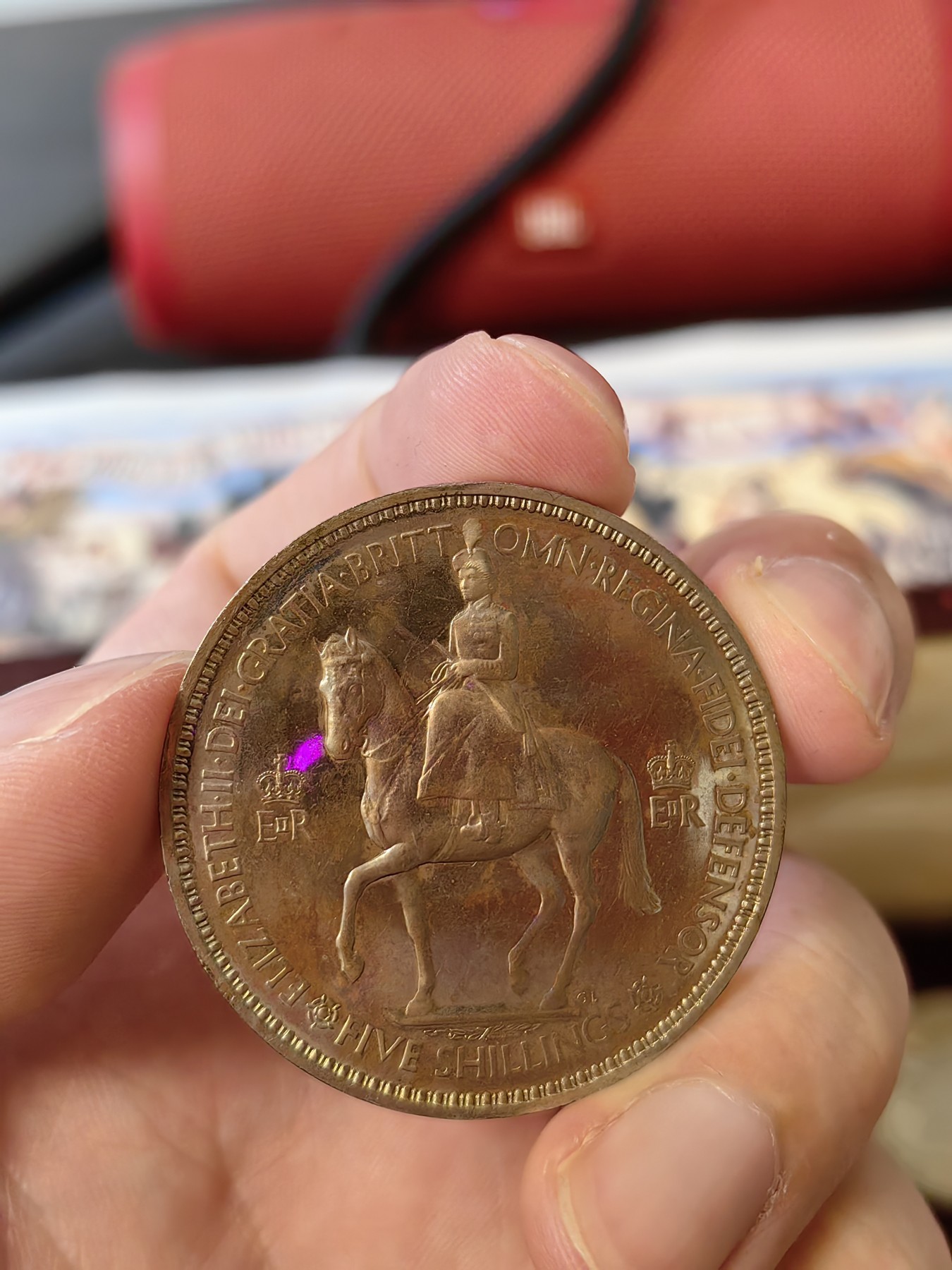 橡树集藏-006场 海纳百川 1953年英国伊丽莎白女王加冕精制套币  整体状态不错 便士已评级