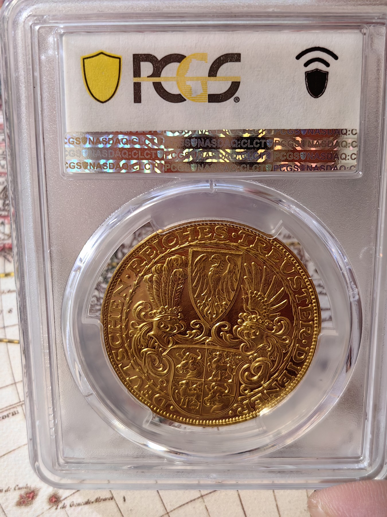 橡树集藏-006场 海纳百川 Pcgs-Sp62 1927年兴登堡大寿5马克型金样 少见卡尔歌茨版大名誉品种 大尺寸黄金制品  实物震撼 镜面绝美