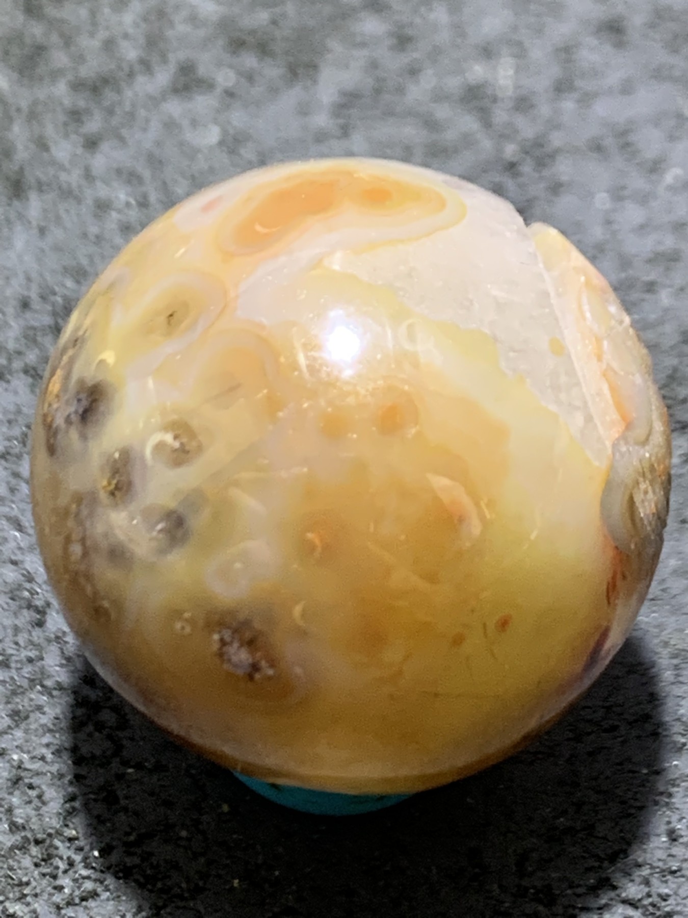 精美冰飘糖心料战国红玛瑙手工雕刻齐天大圣圆珠一颗！