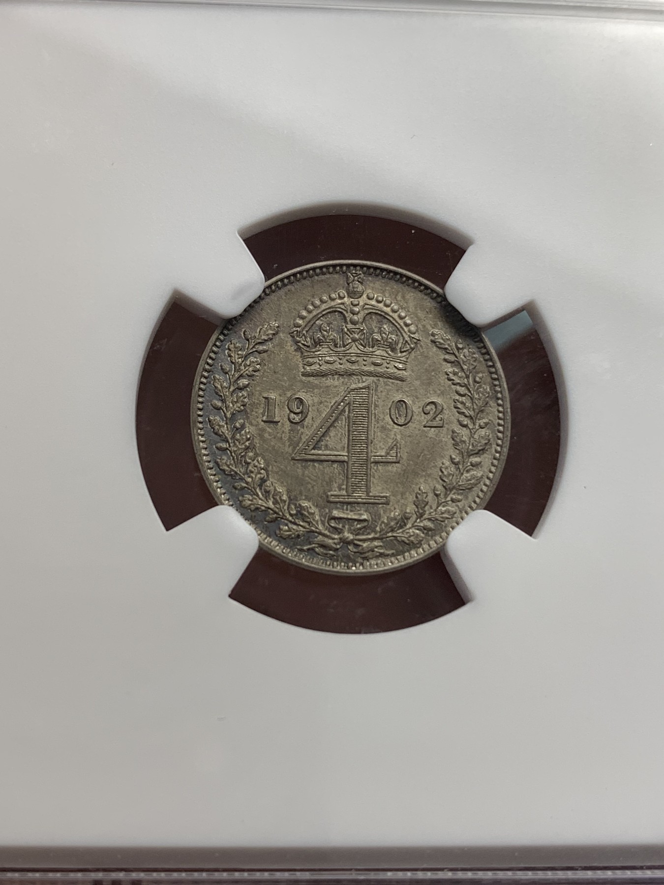 《竞宝斋》第180场-周日，周一2场 (全场包邮) 4枚一组 NGC PF61-64 MATTE 英国1902 爱德华七世 洗脚币 包浆好 MATTE 难得