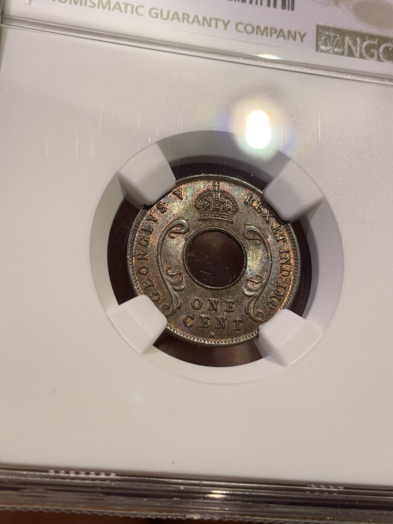 《竞宝斋》第180场-周日，周一2场 (全场包邮) NGC MS64BN 东非1924红铜1分