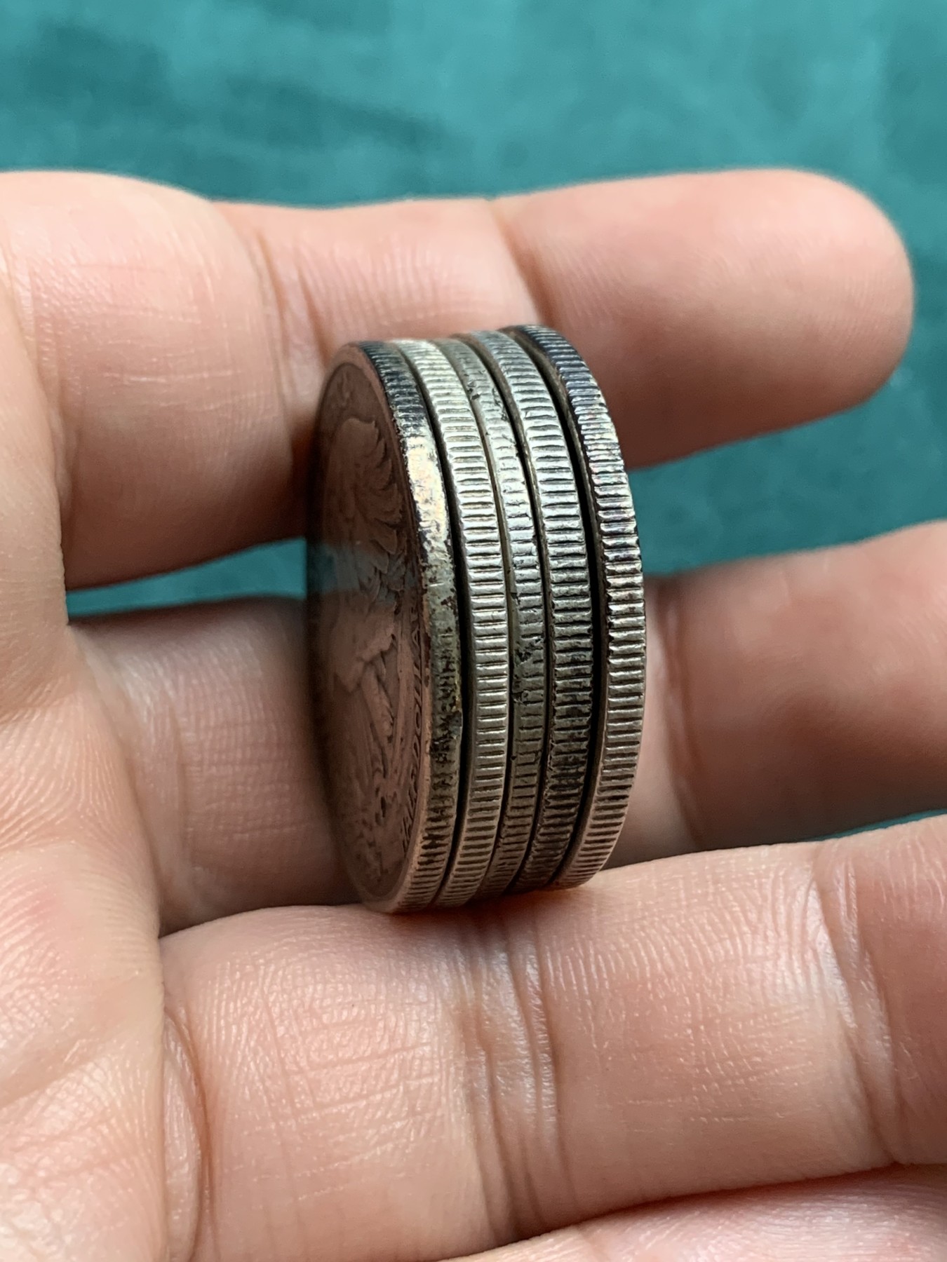 《竞宝斋》第180场-周日，周一2场 (全场包邮) 五枚一组 美国1936-1945行走女神半圆银币